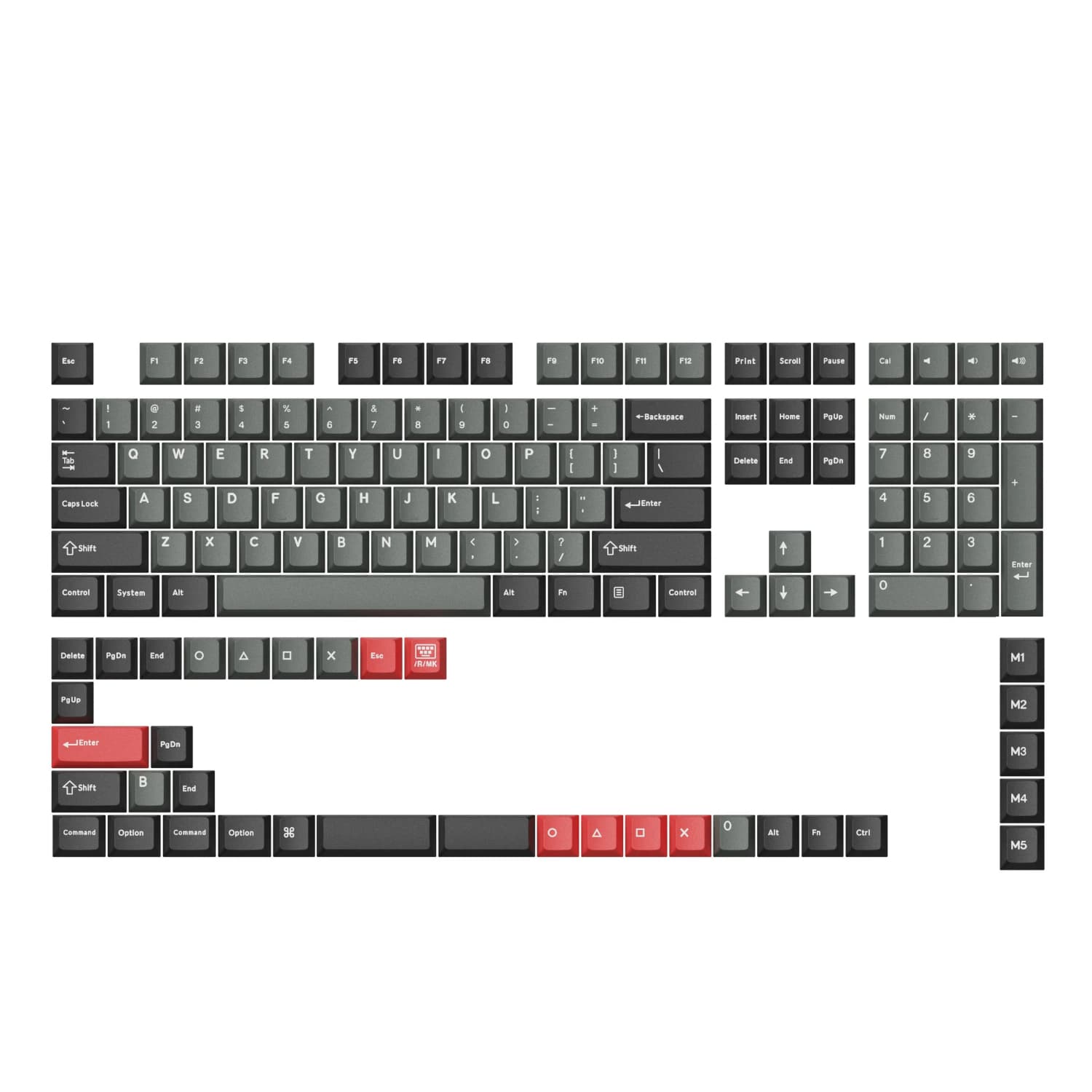 Keychron Cherry Profile Dolch Red PBT Full Keycap Set — image 1
