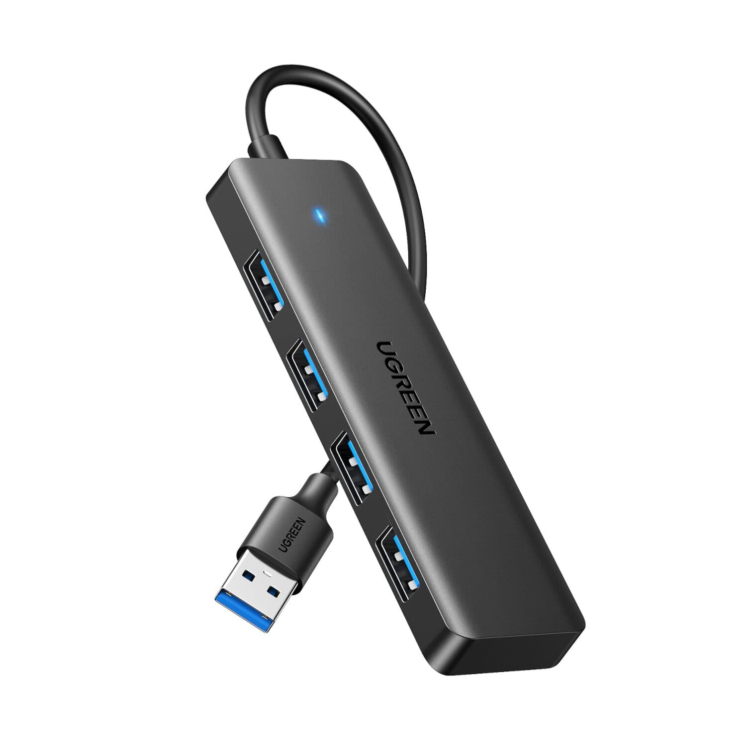 UGREEN 4-in-1 USB 3.0 Hub - High-Speed 5Gbps Data Transfer - Grey — image 1