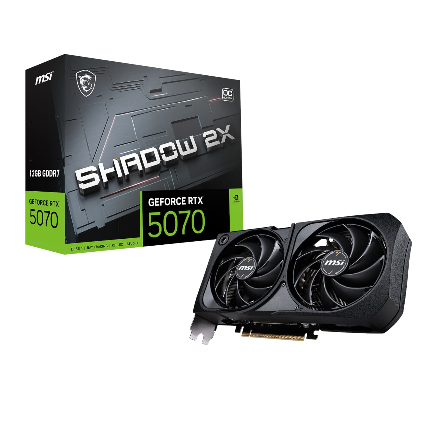 MSI GeForce RTX 5070 SHADOW 2X OC 12GB Graphics Card — image 1