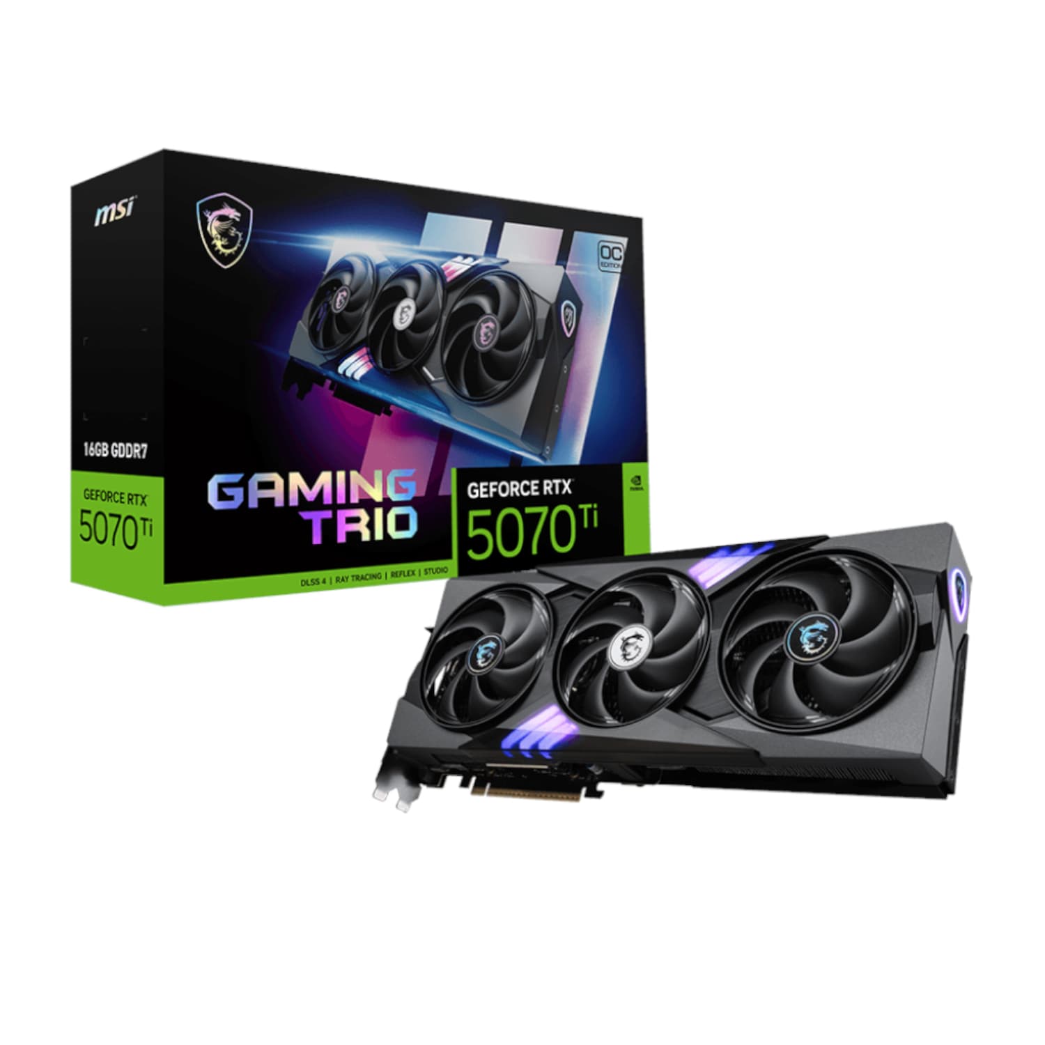 MSI GeForce RTX 5070 Ti GAMING TRIO OC PLUS 16G Graphics Card — image 1