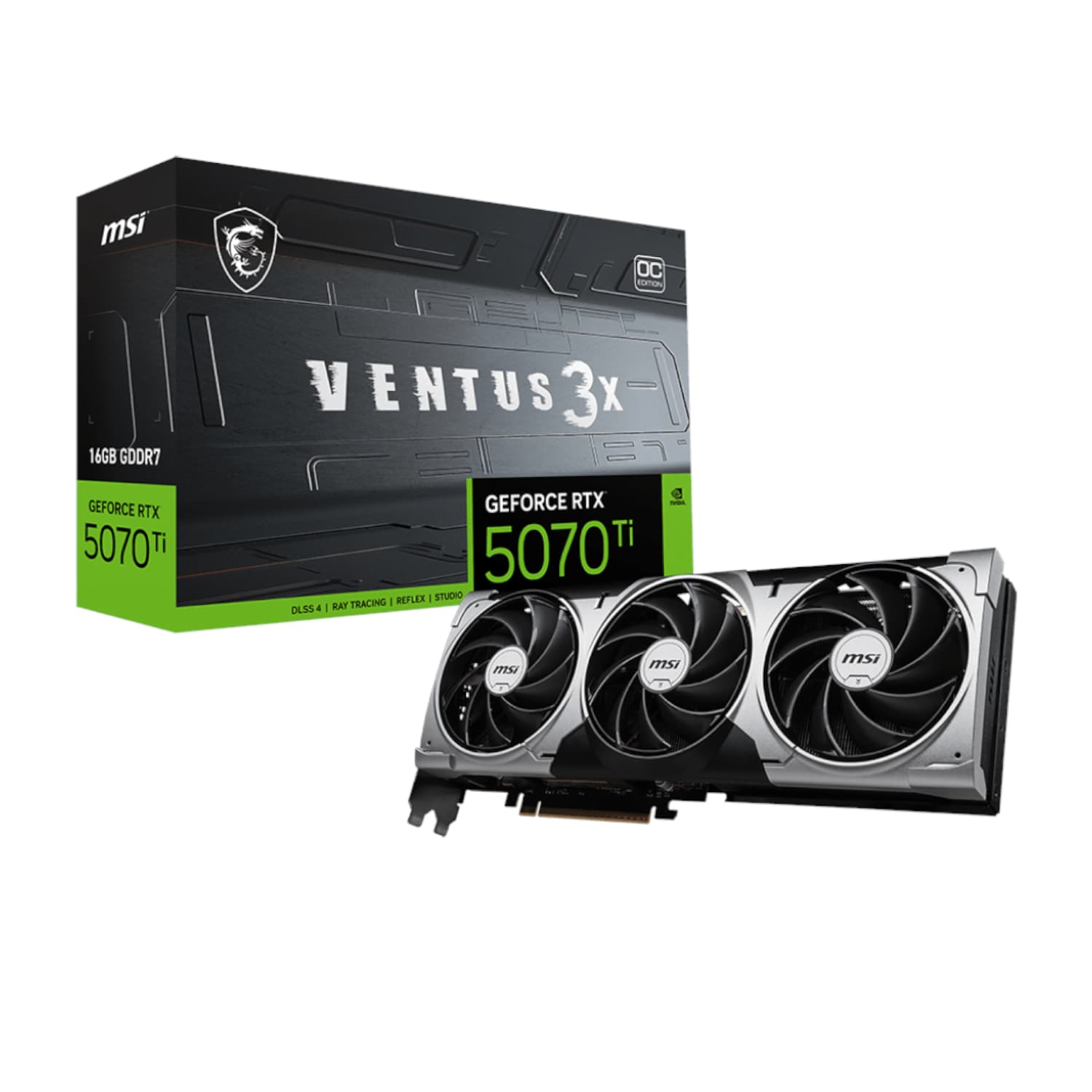 MSI GeForce RTX 5070 Ti 16G VENTUS 3X OC Graphics Card — image 1