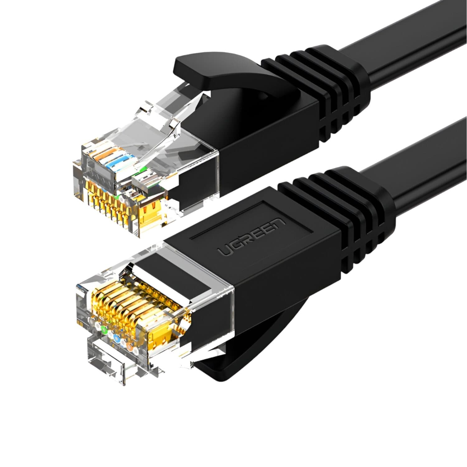 UGREEN NW102 Cat6 U/UTP Flat Ethernet Cable 3m - Black — image 1