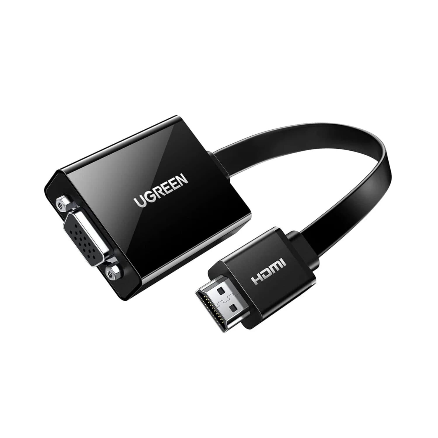 UGREEN HDMI to VGA Adapter, with 3.5mm Audio and Power Port - Black — image 1