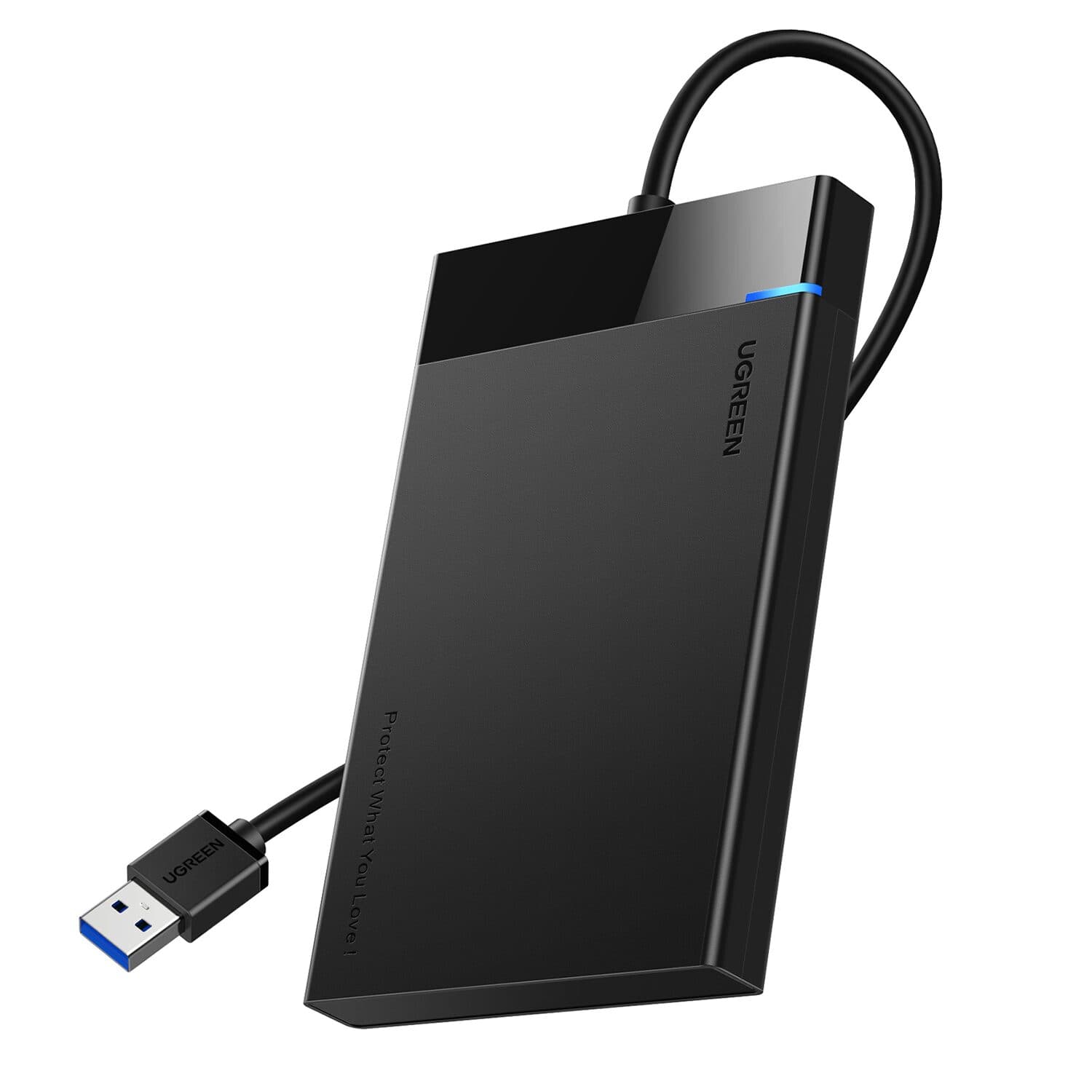 UGREEN USB 3.0 to 2.5” SATA Hard Drive Enclosure (Non-Detachable Cable) — image 1