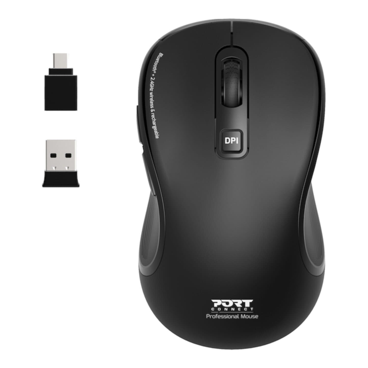 Port Connect Essential Bluetooth Wireless Rechargeable Mouse — image 1