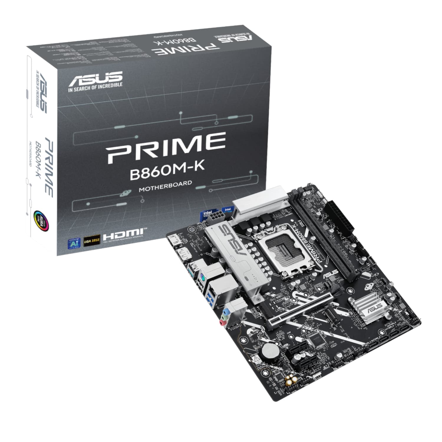 Asus PRIME B860M-K Intel LGA1851 M-ATX Motherboard — image 1