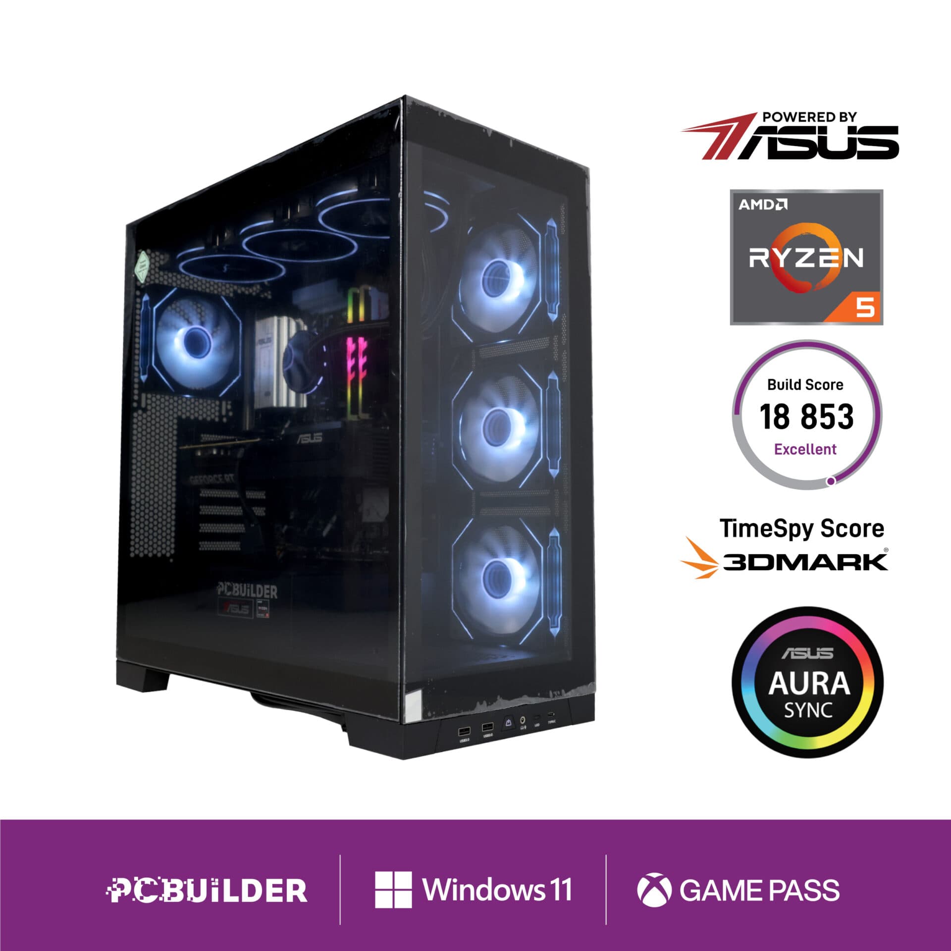 PCBuilder Ryzen 5 7600 MAVERICK Windows 11 Gaming PC — image 1