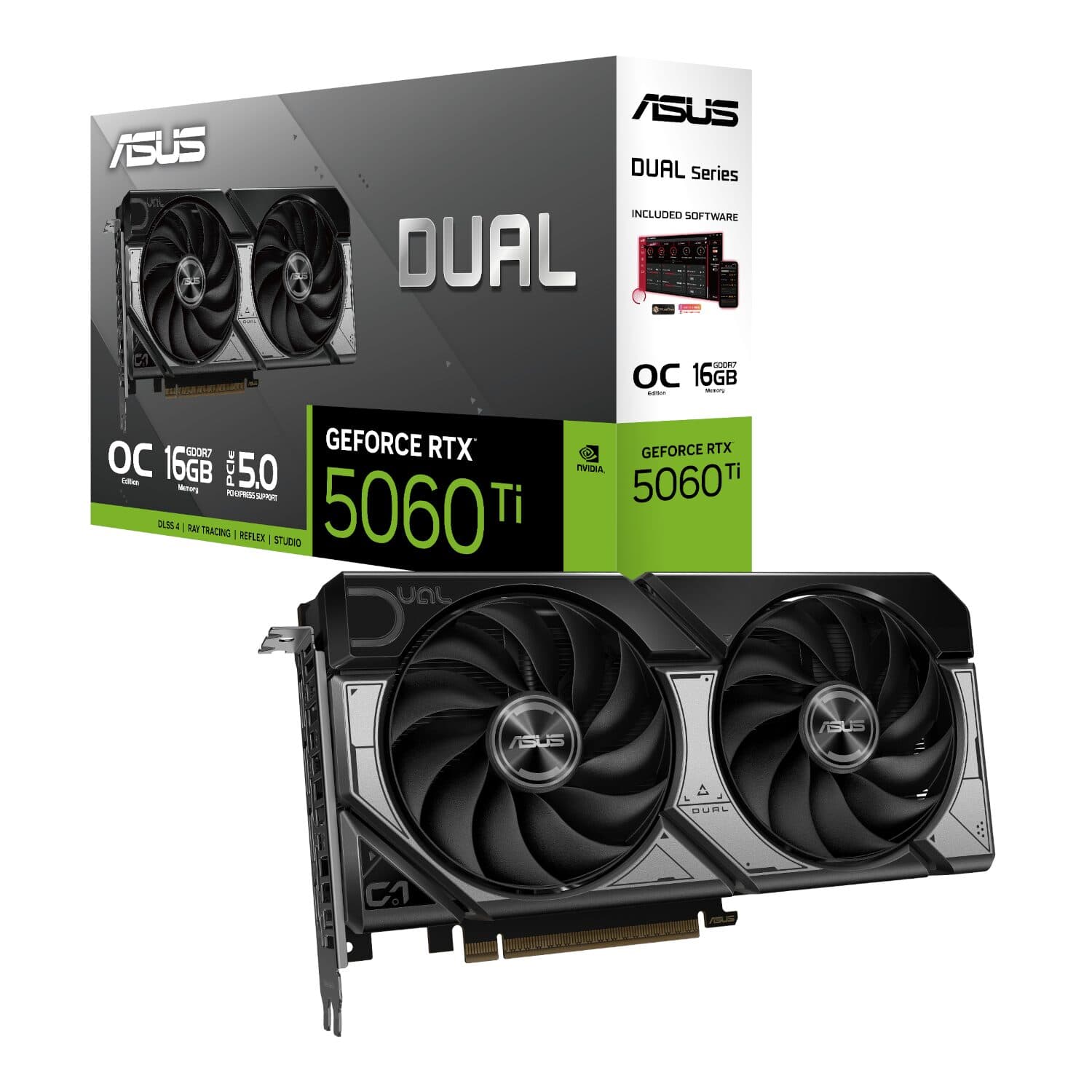 ASUS Dual GeForce RTX 5060 Ti OC Edition 16GB GDDR7 Graphics Card — image 1