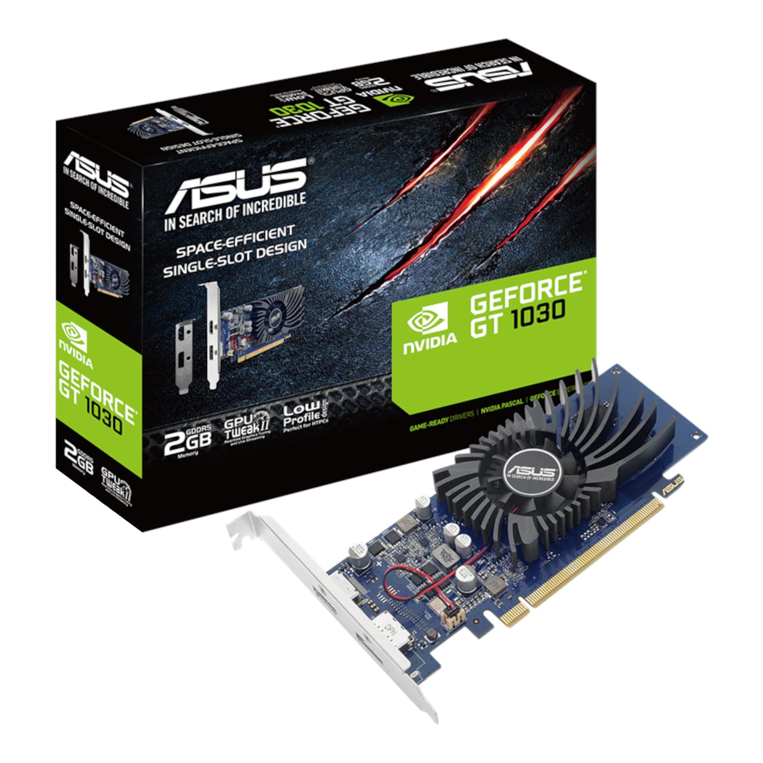 Asus GeForce® GT 1030 2GB GDDR5 Low Profile Graphics Card — image 1