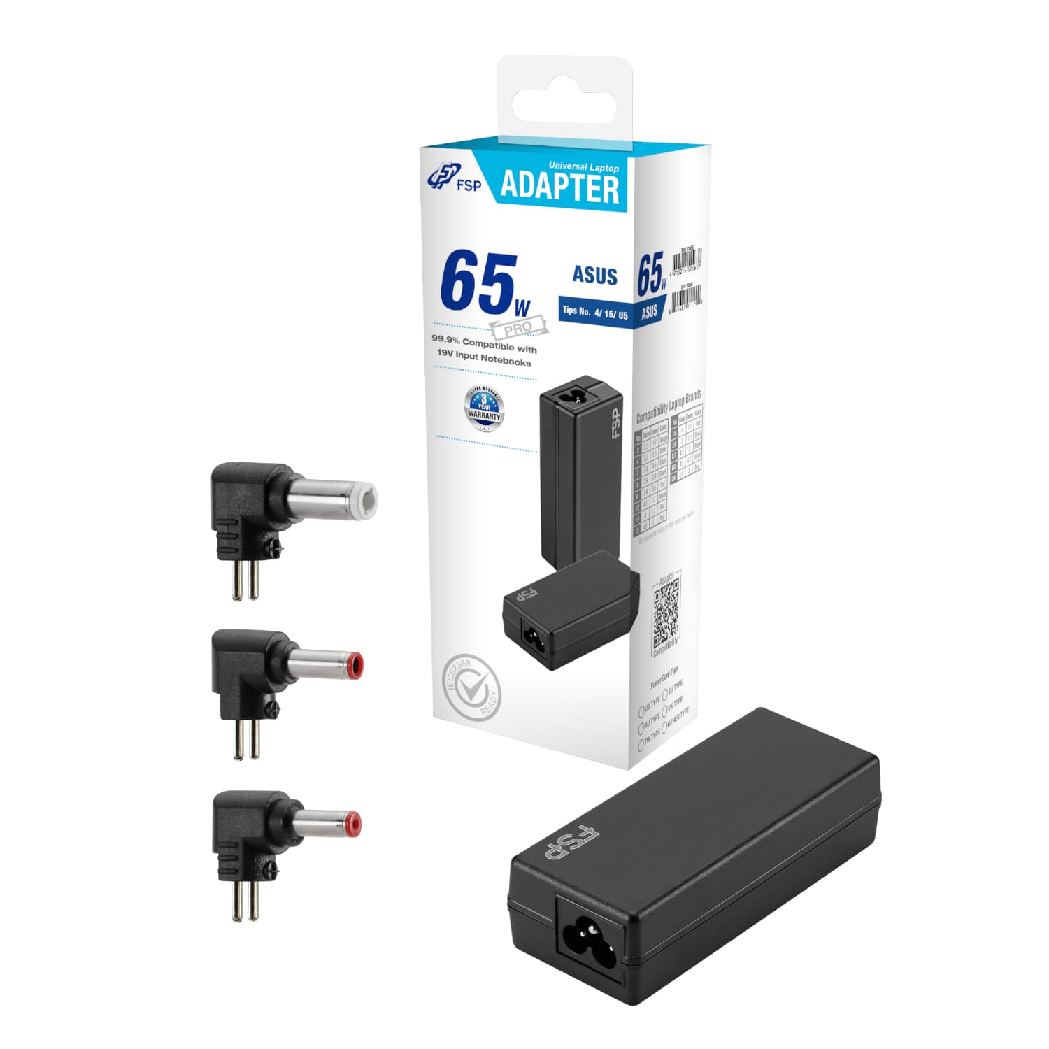 FSP PRO 65W Universal Laptop Adapter – Asus — image 1