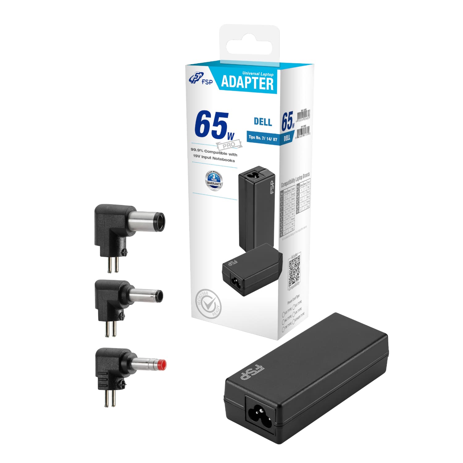 FSP PRO 65W Universal Laptop Adapter – Dell — image 1