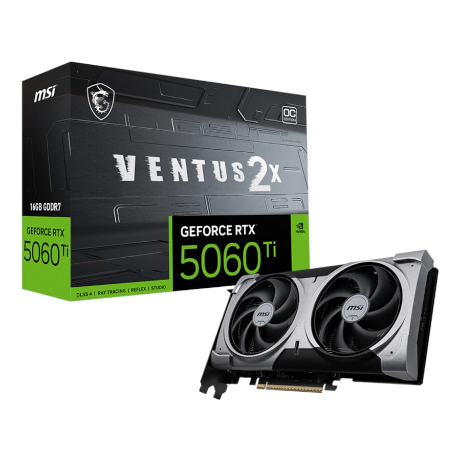 MSI GeForce RTX 5060 Ti VENTUS 2X OC PLUS 16GB GDDR7 Graphics Card — image 1