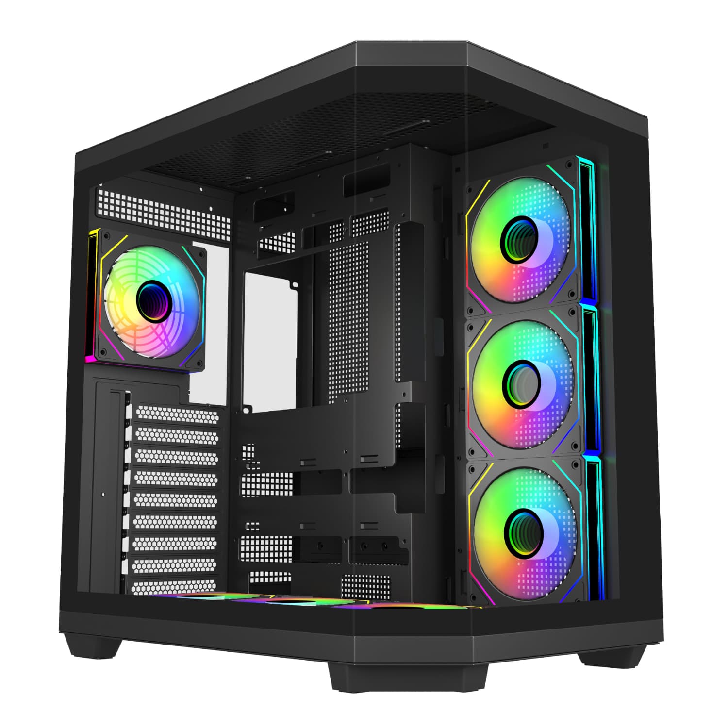 FSP U580 ARGB ATX Ultra Tower Gaming Chassis - Black — image 1
