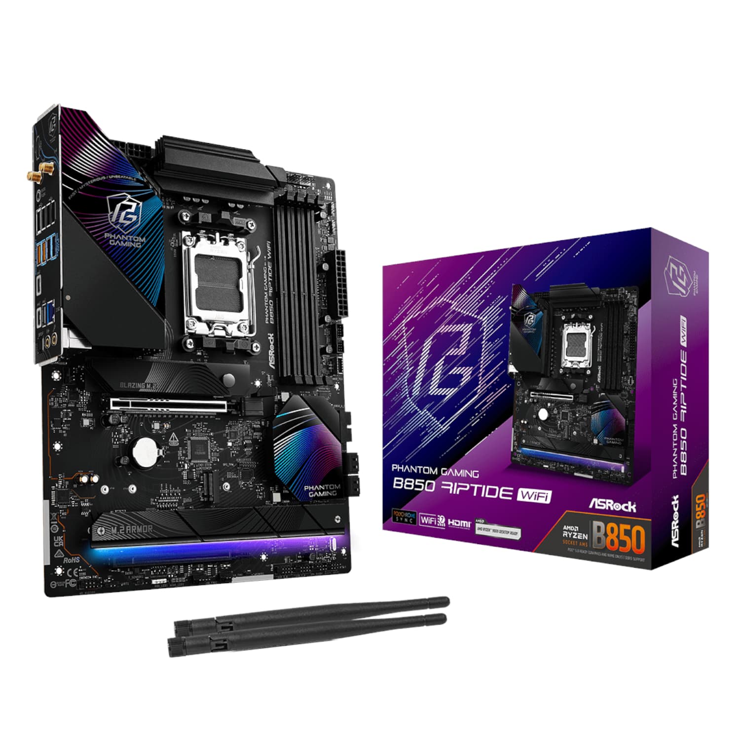 ASROCK B850 RIPTIDE WIFI AM5 ATX 4X DDR5 — image 1