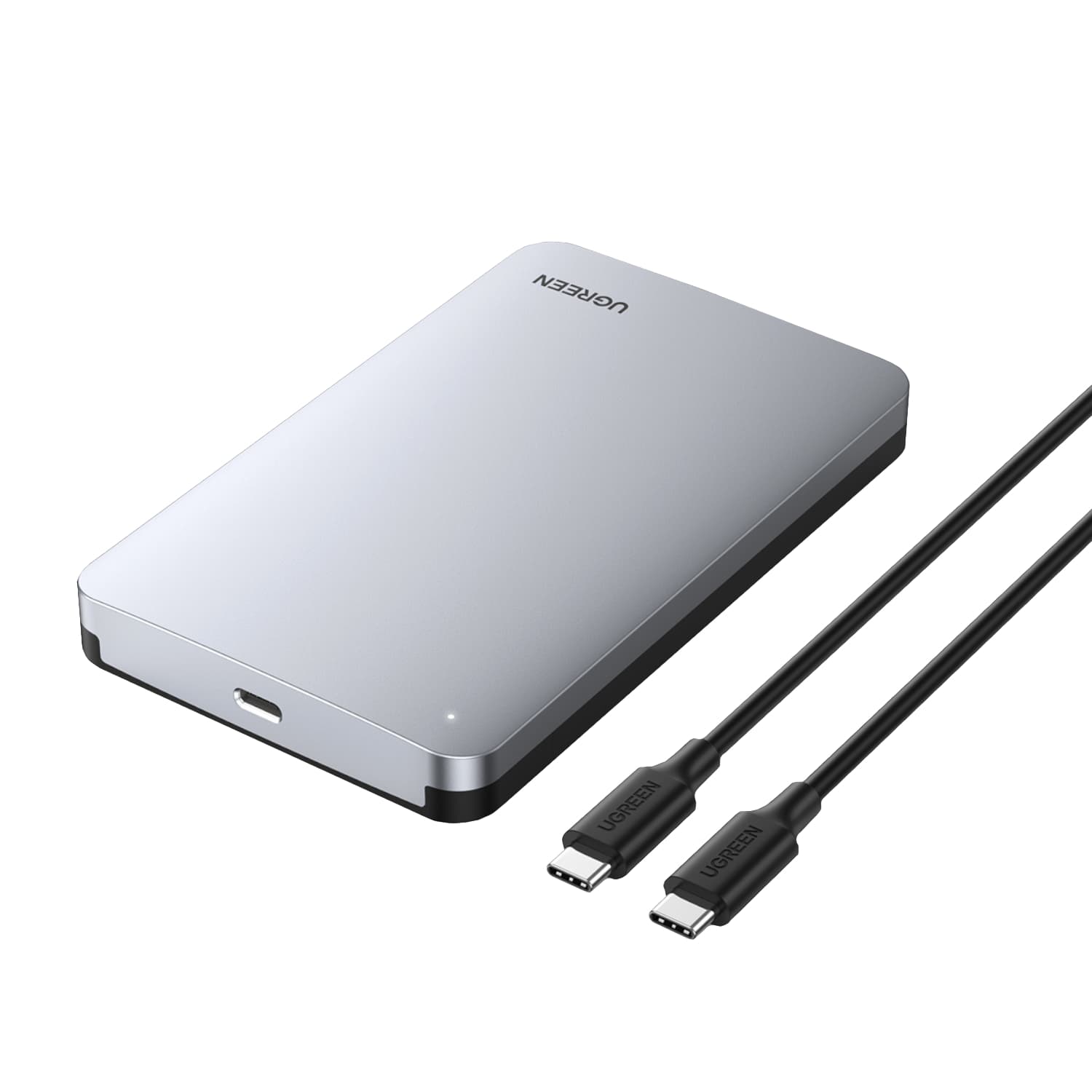 UGREEN CM300 2.5 inch USB Type-C Hard Drive Enclosure - Silver — image 1