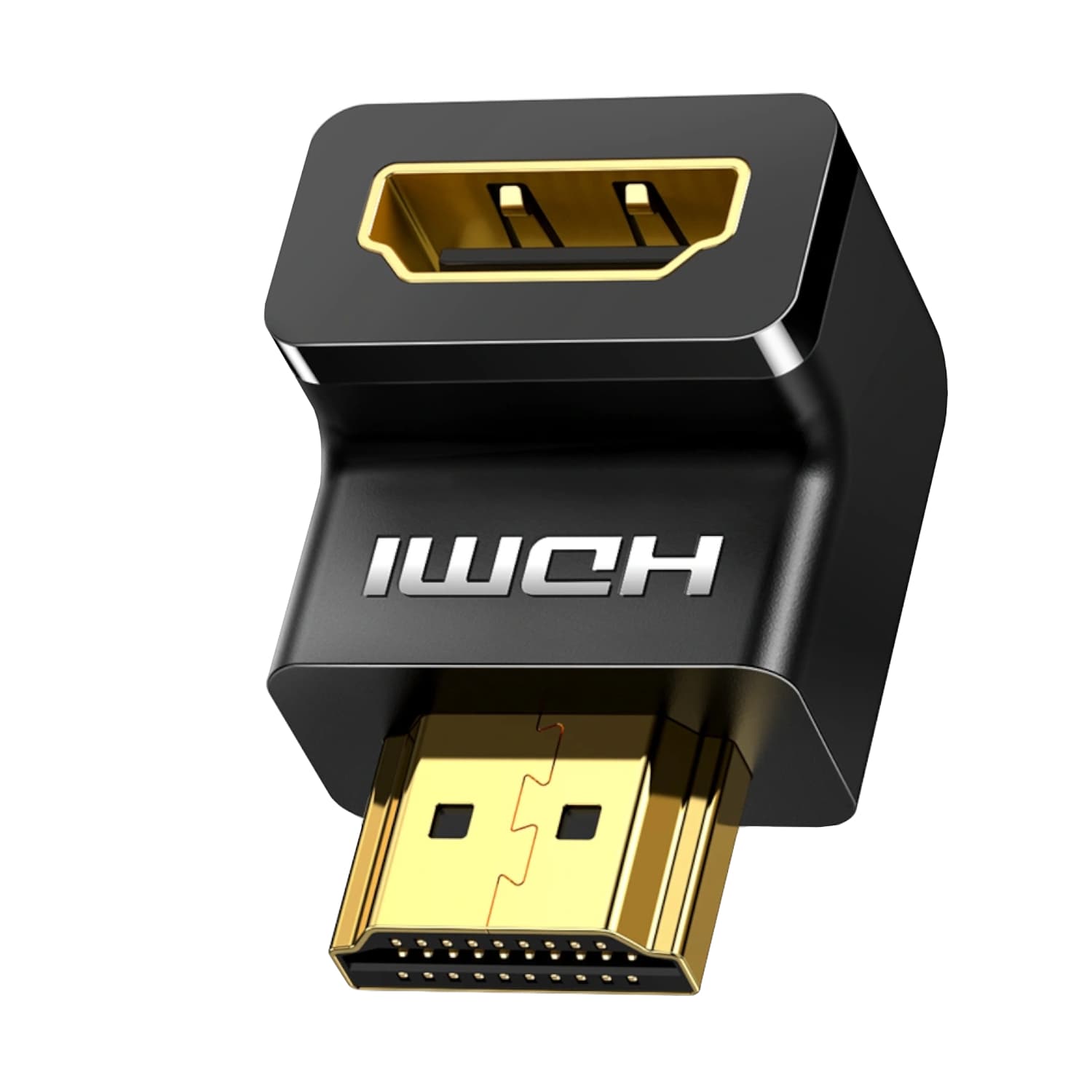 UGREEN HD112 HDMI 4K Male to Female Down-angled Connector - Black — image 1