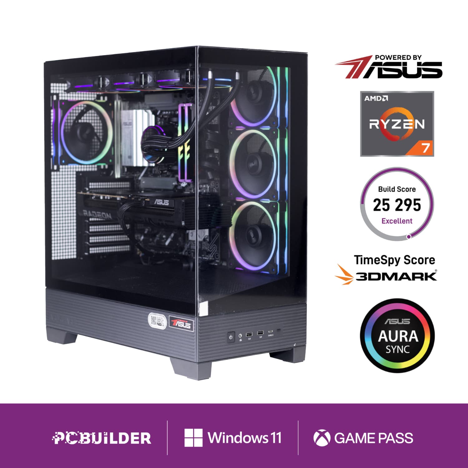 PCBuilder Ryzen 7 7800X3D MAXIMUS Windows 11 Gaming PC — image 1