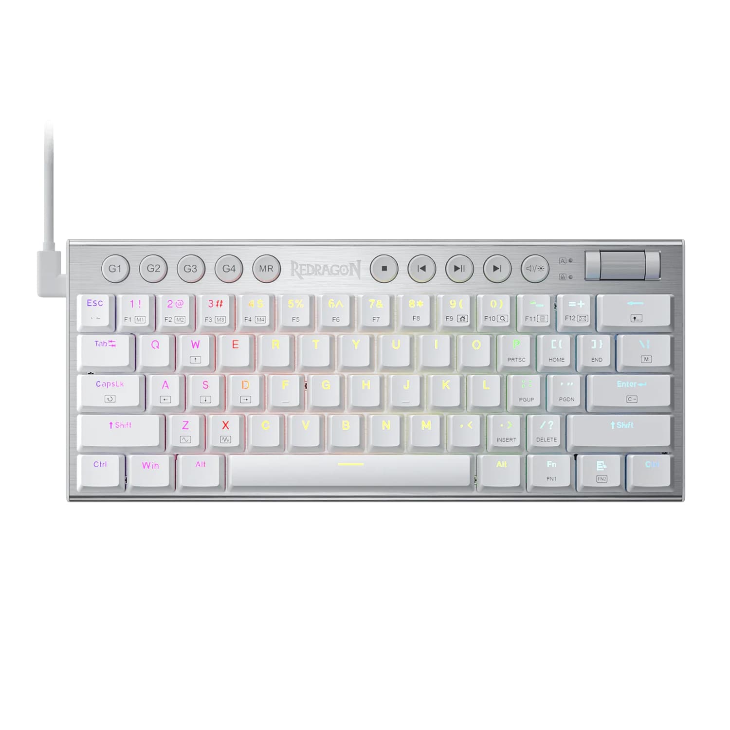 Redragon K632 HORUS Mini 60% RGB Wired Gaming Keyboard – White — image 1