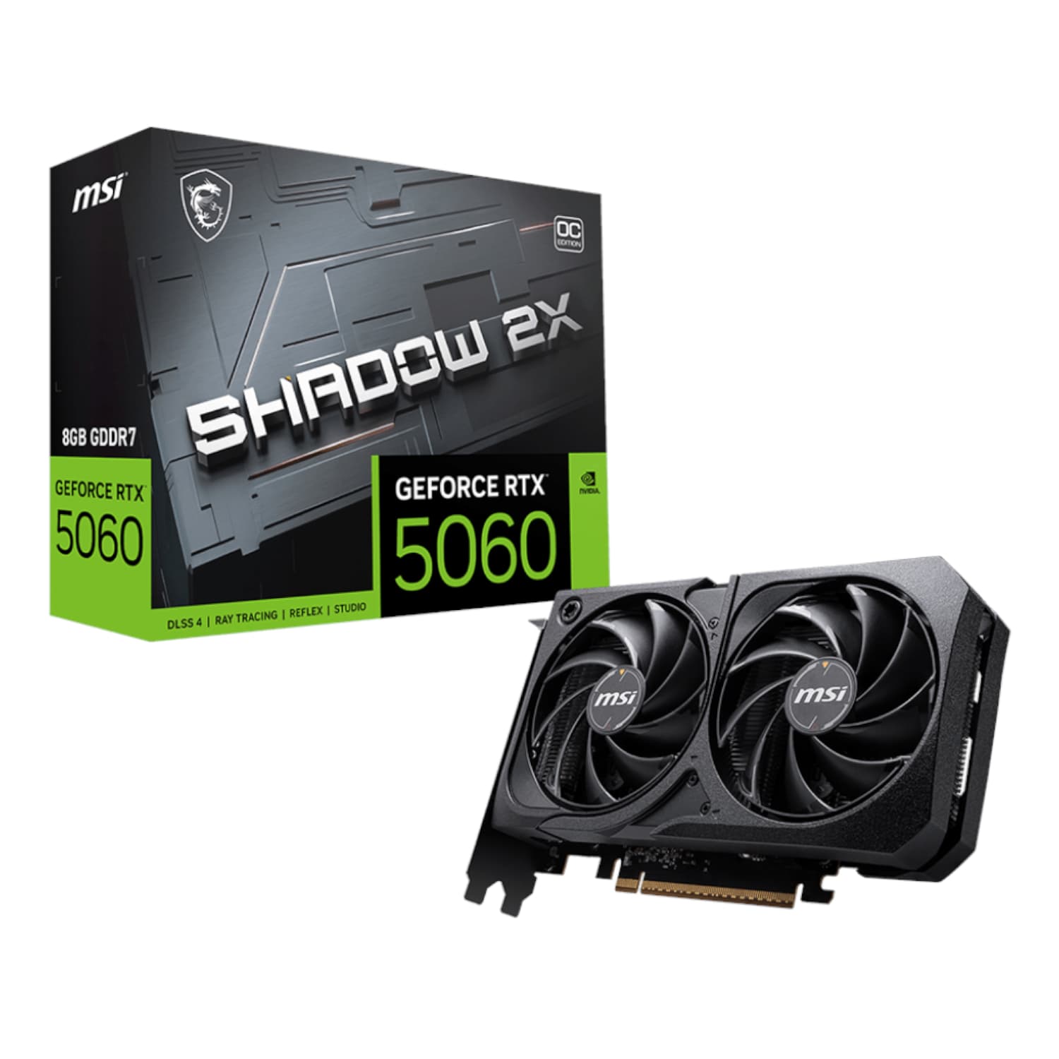 MSI GeForce RTX 5060 SHADOW 2X OC 8GB Graphics Card — image 1
