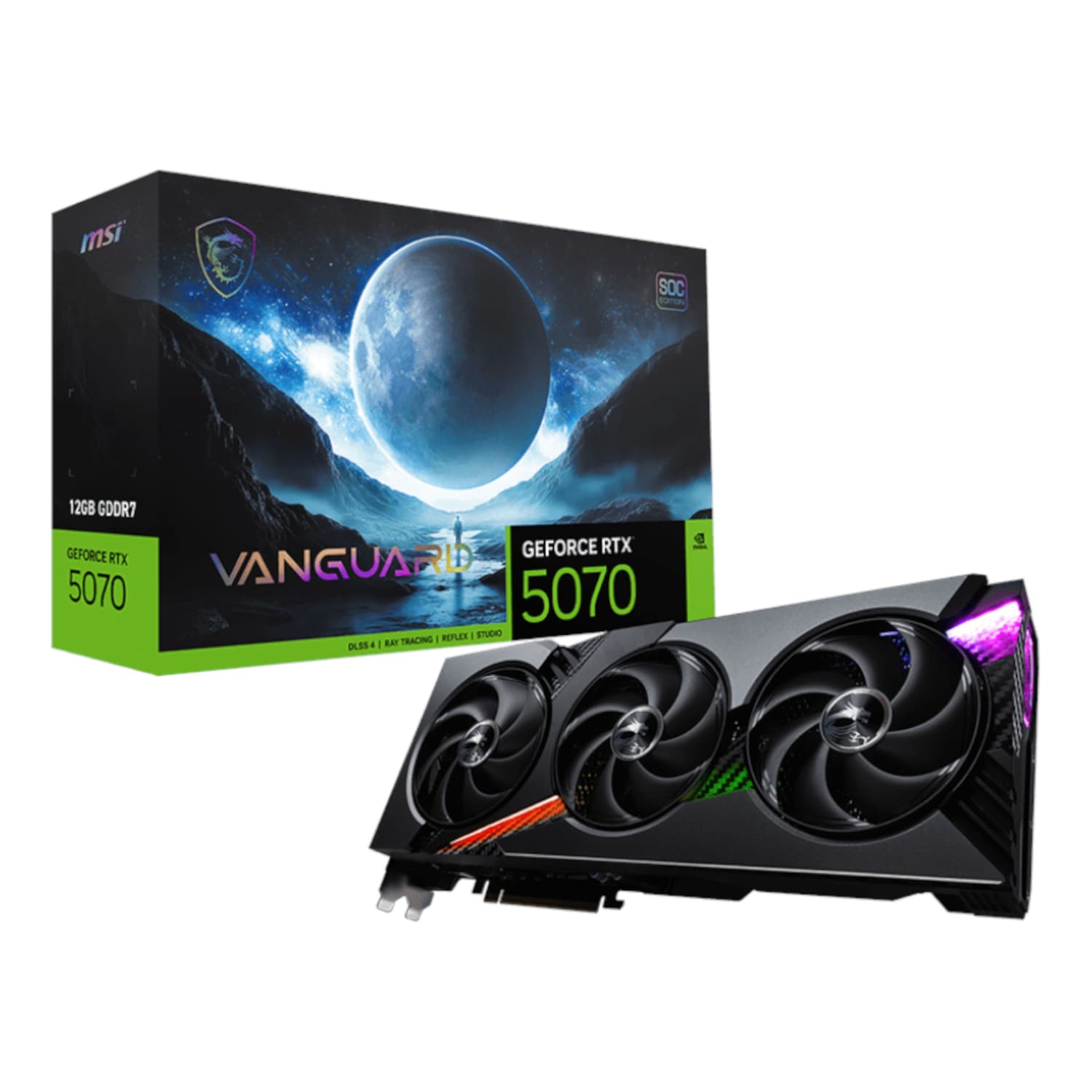 MSI GeForce RTX 5070 VANGUARD SOC 12GB Graphics Card — image 1