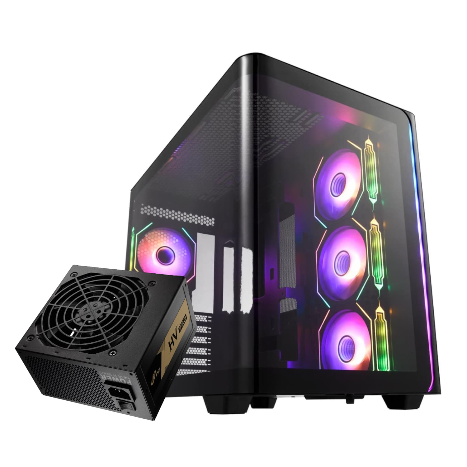 FSP M580 ATX Gaming Chassis and HV Pro 650W Power Supply Bundle — image 1