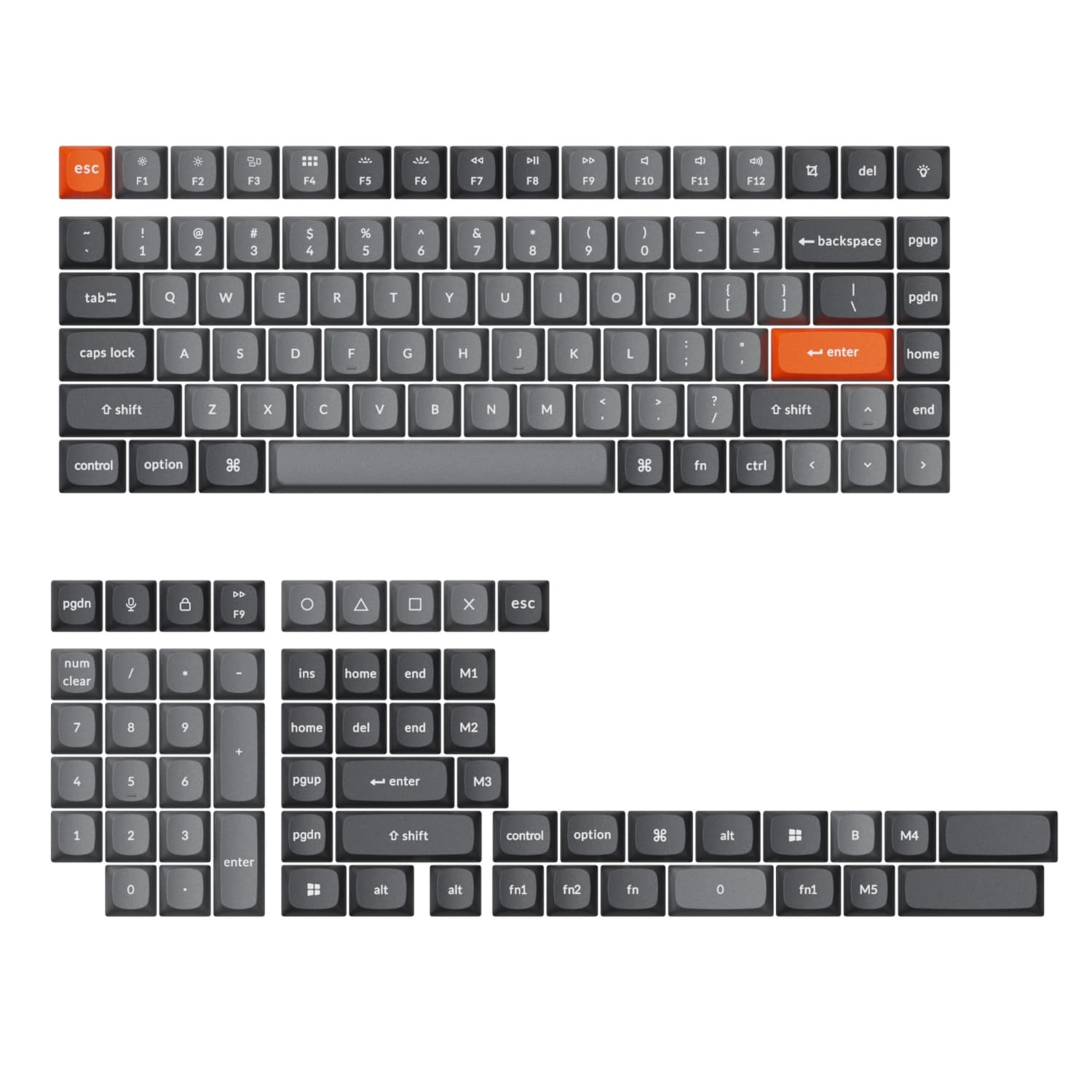 Keychron Double-Shot PBT OSA Keycap Set - Grey — image 1