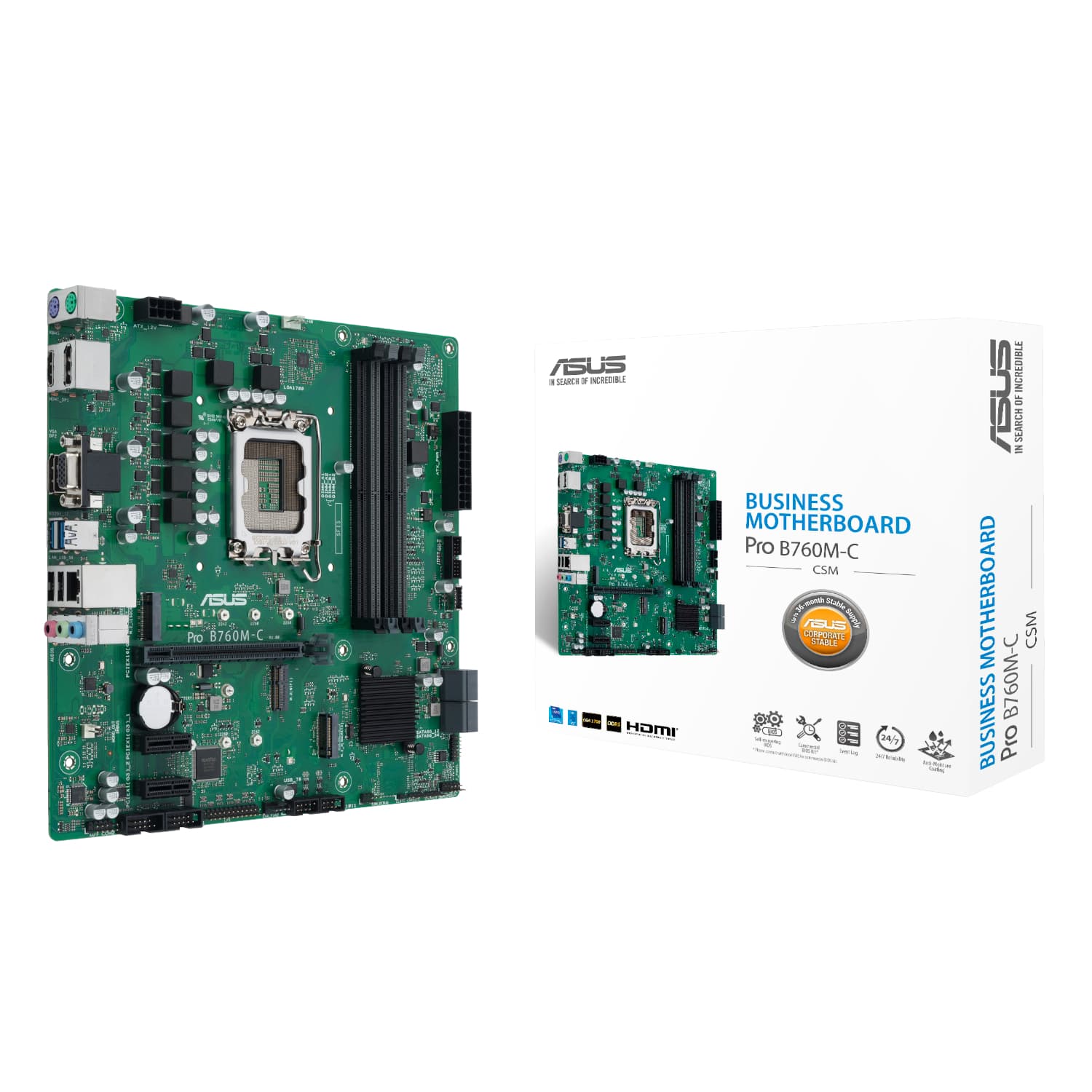 ASUS PRO B760M C CSM LGA 1700 M-ATX Motherboard — image 1