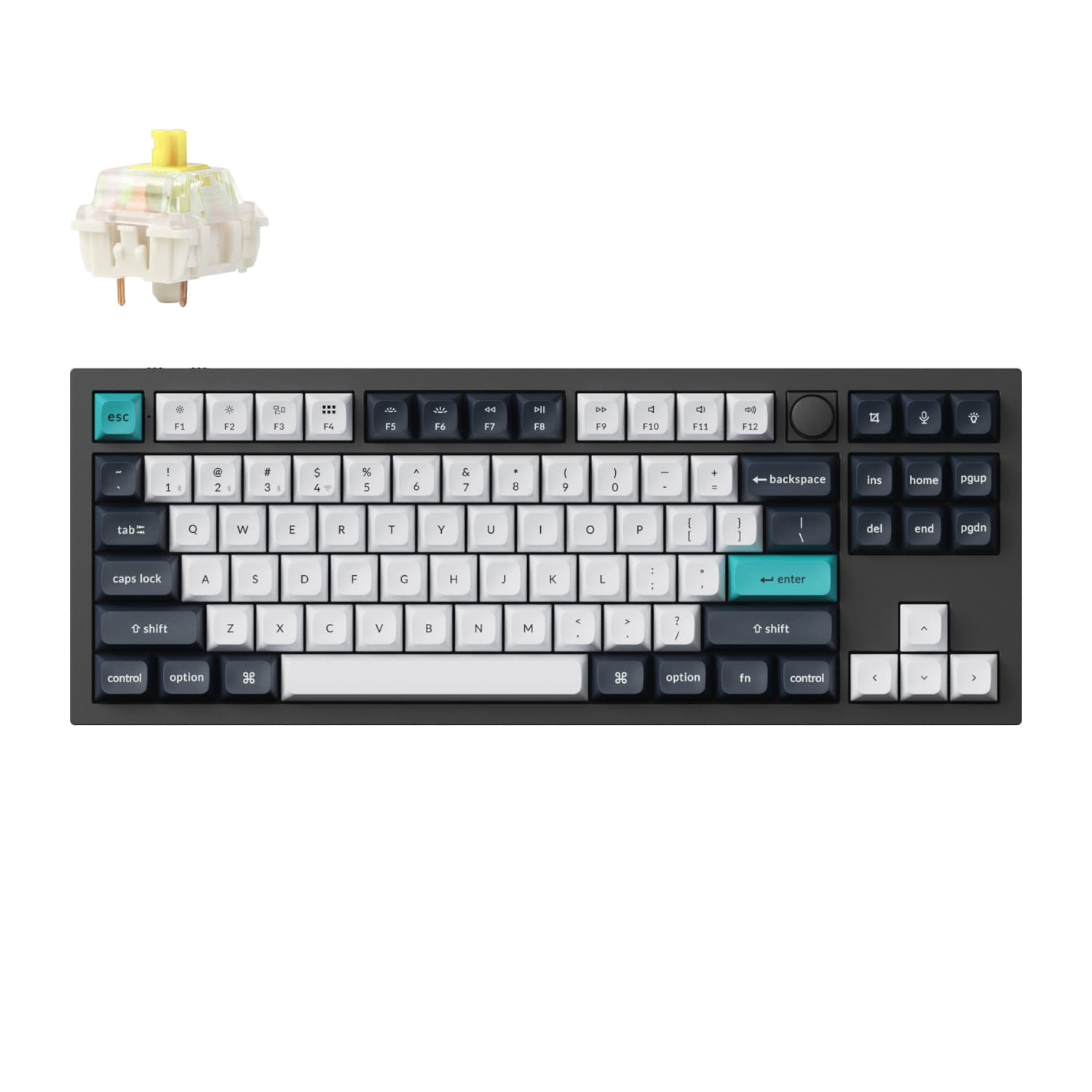 Keychron Q3 Max QMK/VIA 80% Wireless Custom Mechanical Keyboard (Banana Switch) - Carbon Black — image 1