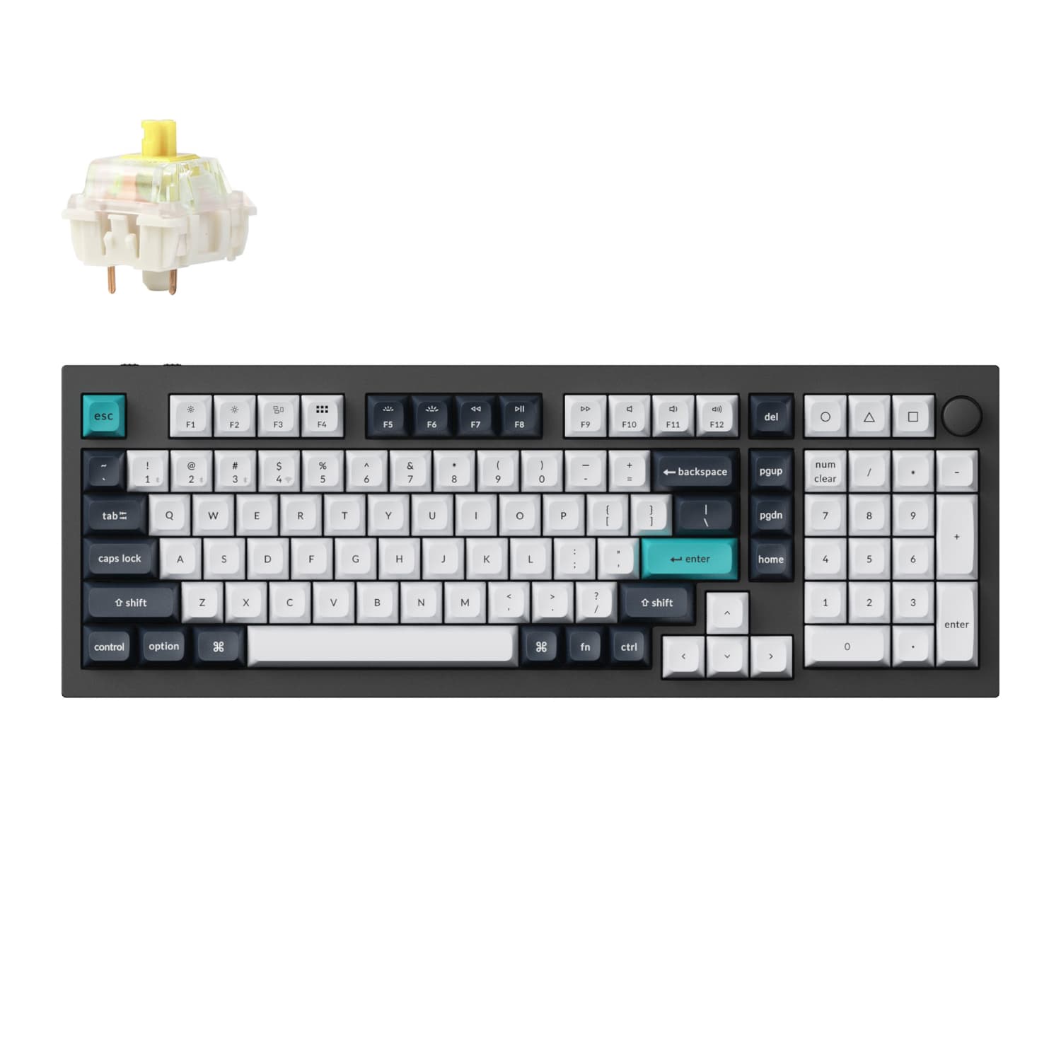 Keychron Q5 Max QMK/VIA Full-size Wireless Custom Mechanical Keyboard (Banana Switches) - Carbon Black — image 1