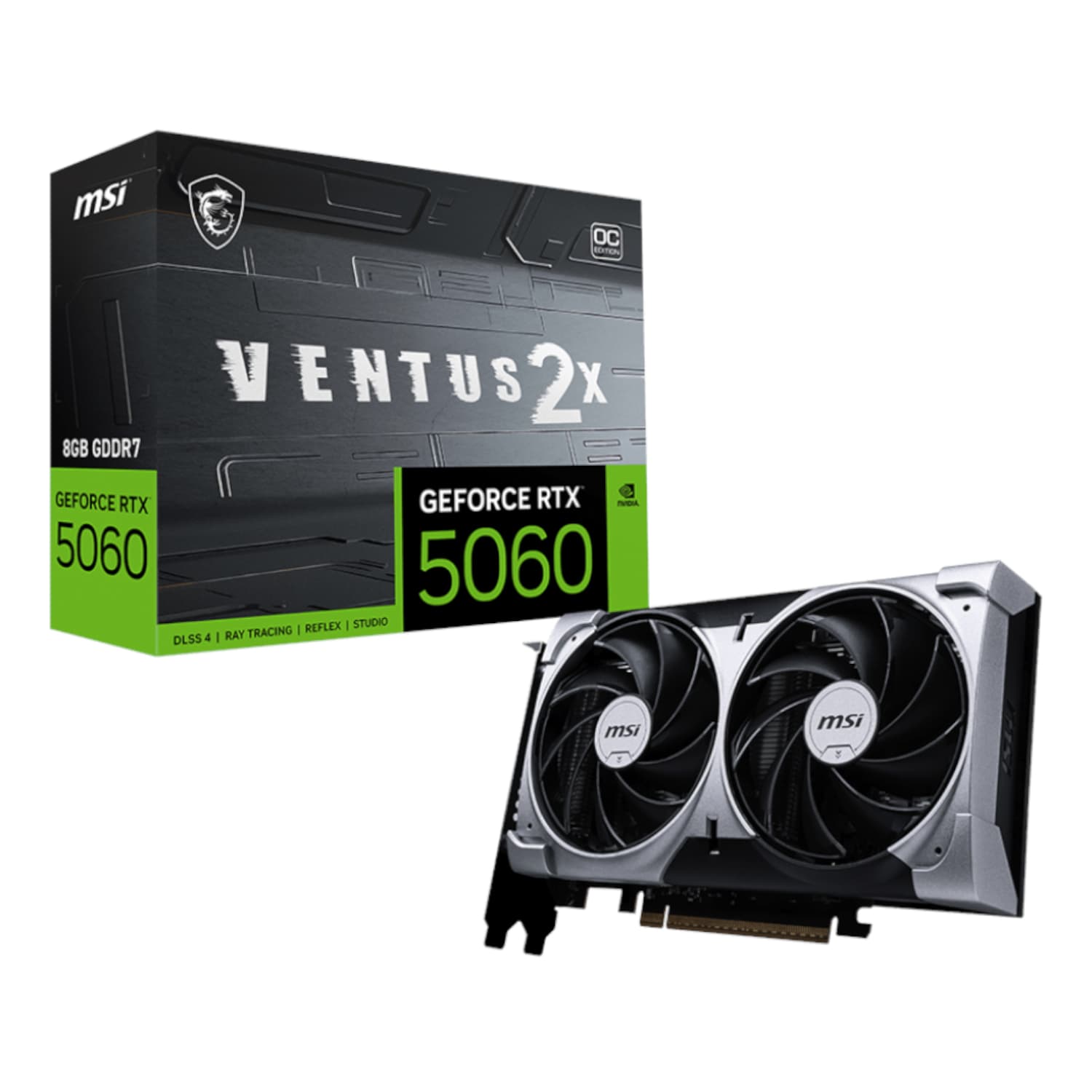 MSI GeForce RTX 5060 VENTUS 2X OC 8GB GDDR7 Graphics Card — image 1