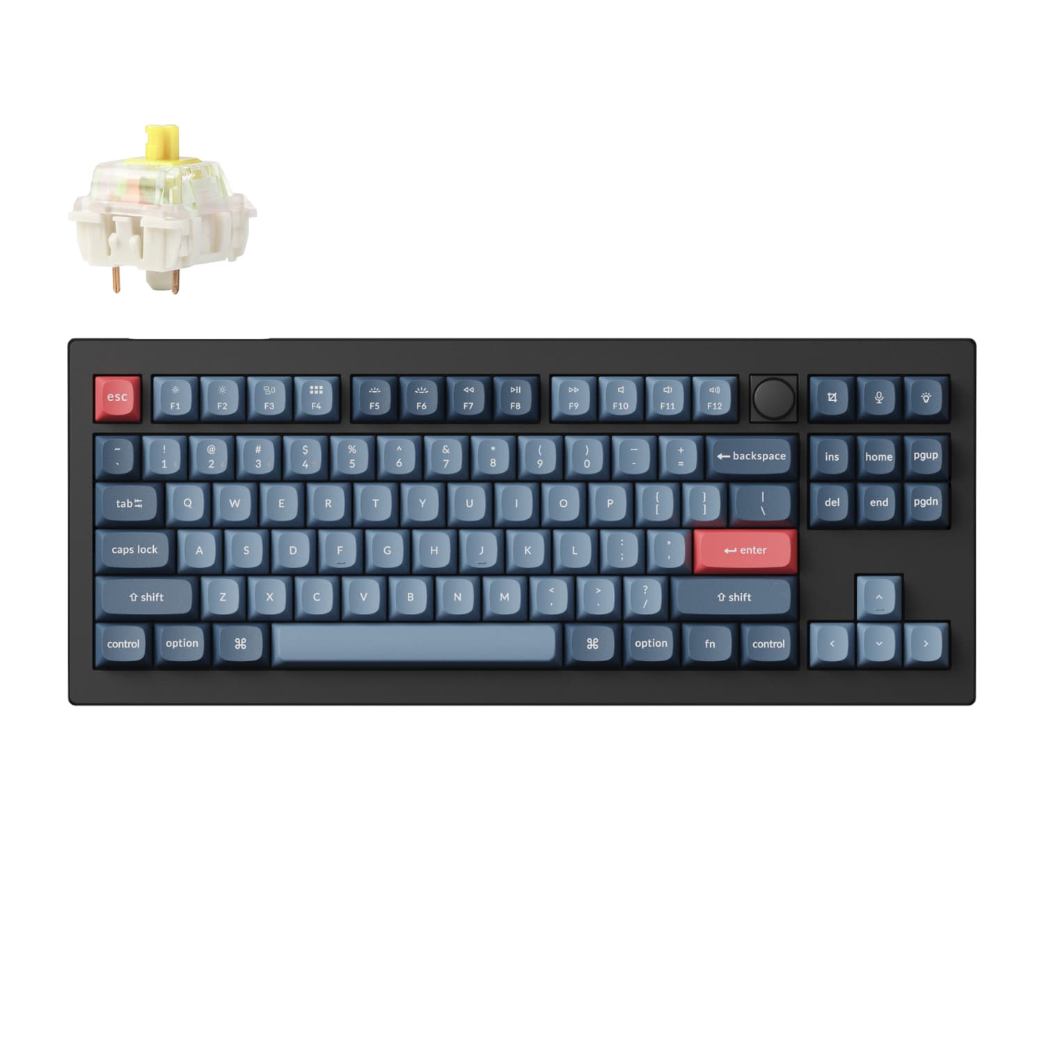 Keychron V3 Max QMK/VIA 80% Wireless Custom Mechanical Keyboard (Banana Switch) – Carbon Black — image 1