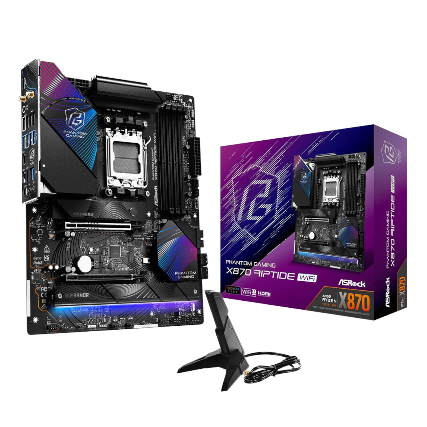 ASRock X870 Riptide AM5 Wi-Fi Phantom Gaming Motherboard — image 1