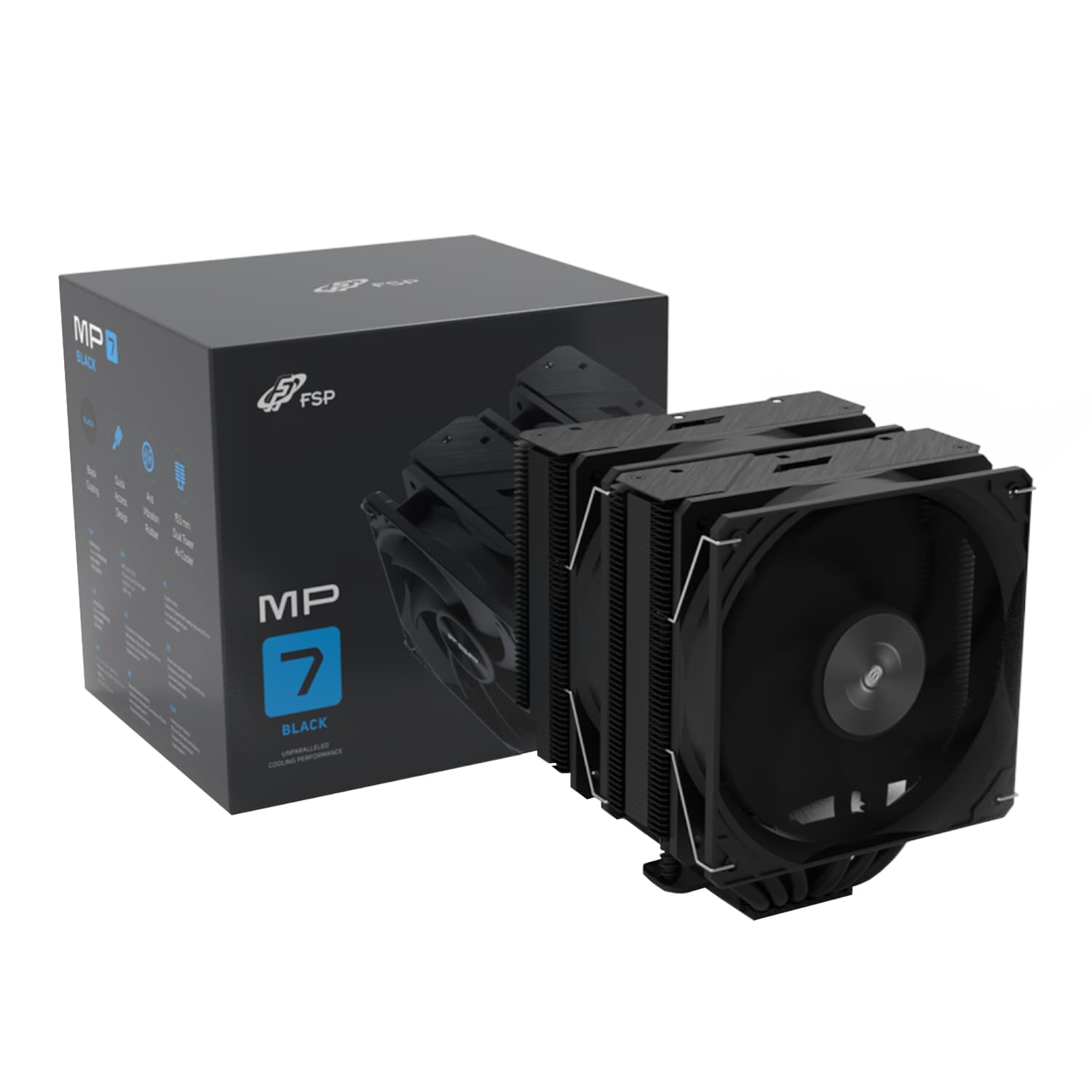 FSP MP7-B 120mm PWM CPU Air Cooler - Black — image 1