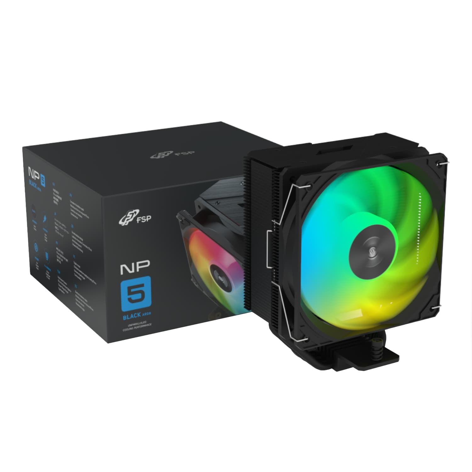 FSP NP5-BA 120mm PWM ARGB CPU Air Cooler – Black — image 1