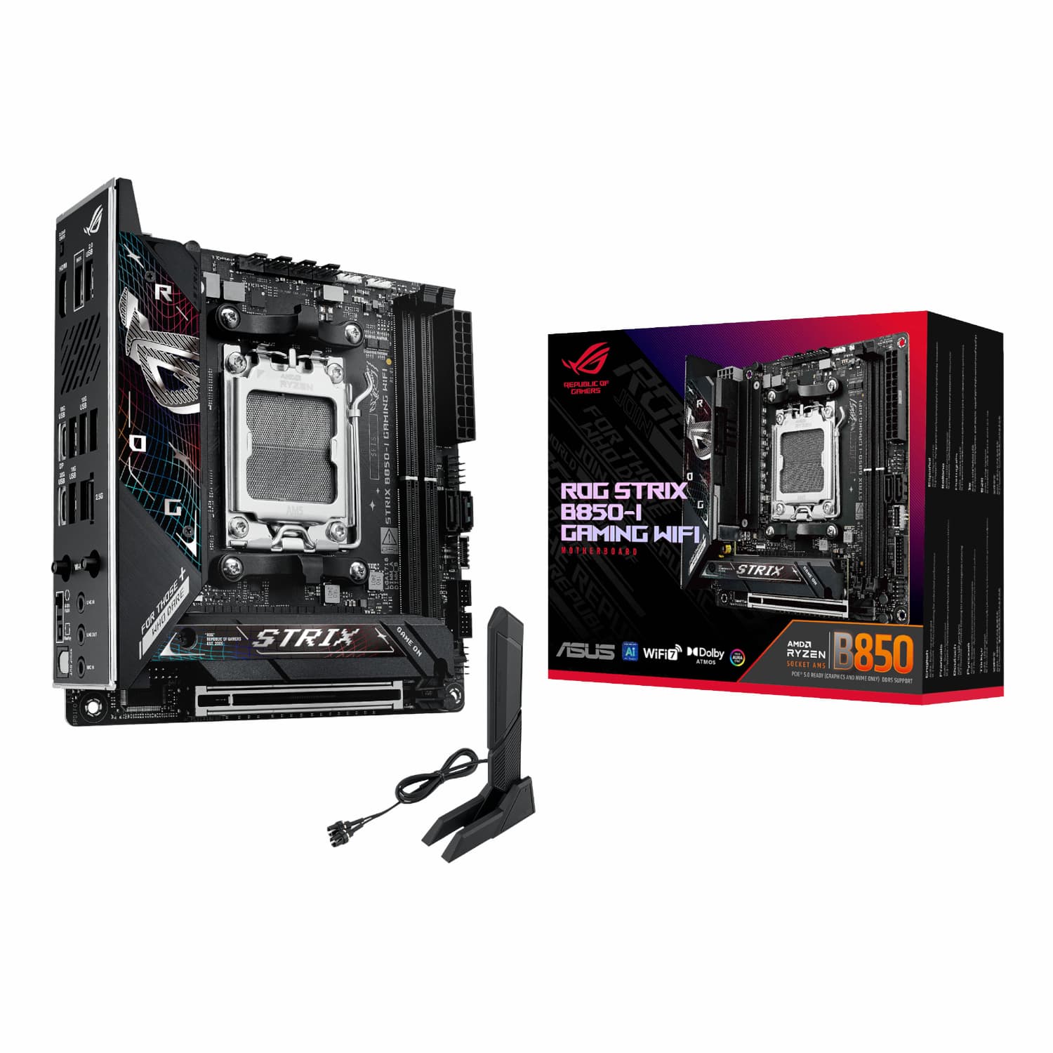 Asus ROG Strix B850-I Gaming WiFi AM5 Mini-ITX Gaming Motherboard — image 1