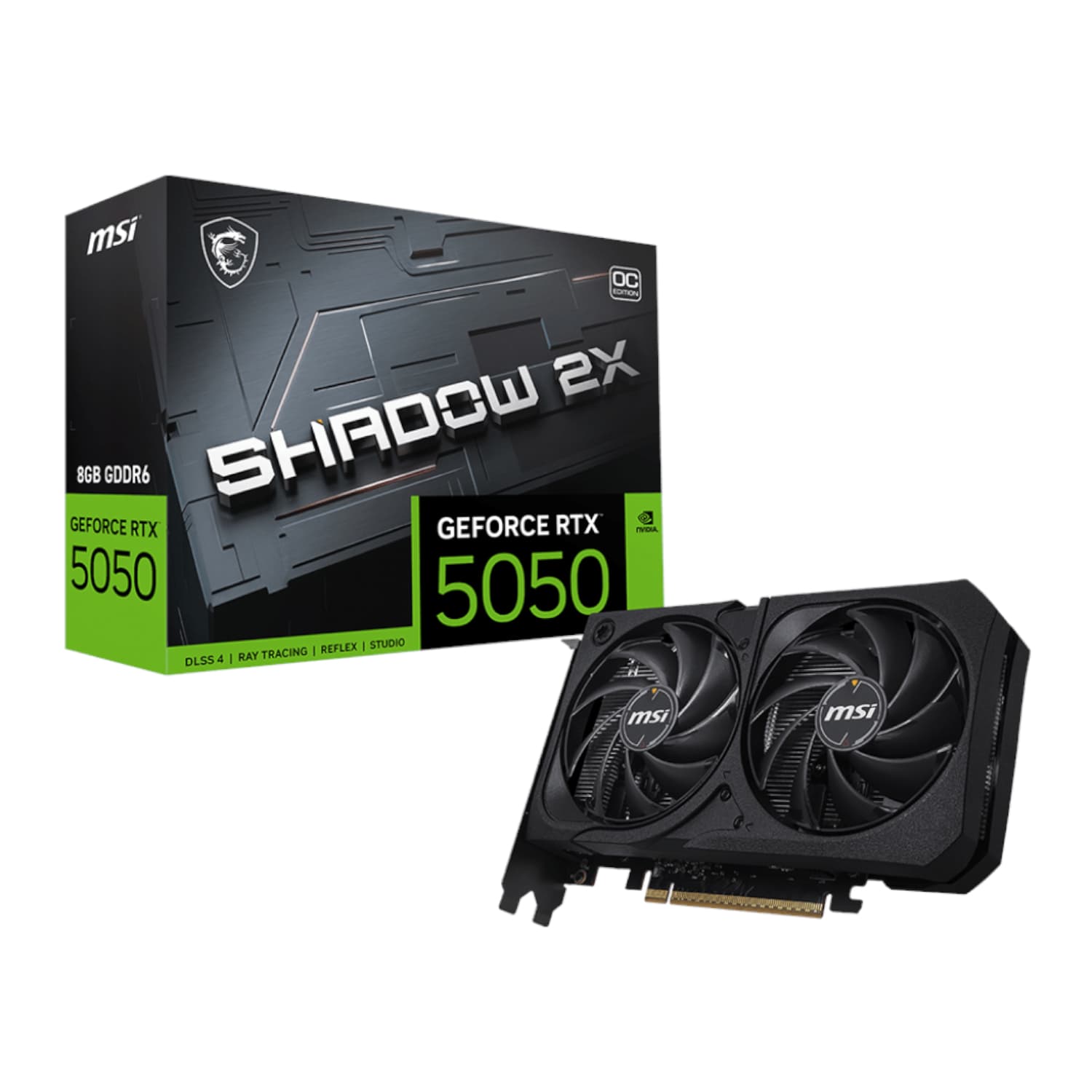 MSI Nvidia GeForce RTX 5050 Shadow 2X OC 8GB Graphics Card — image 1