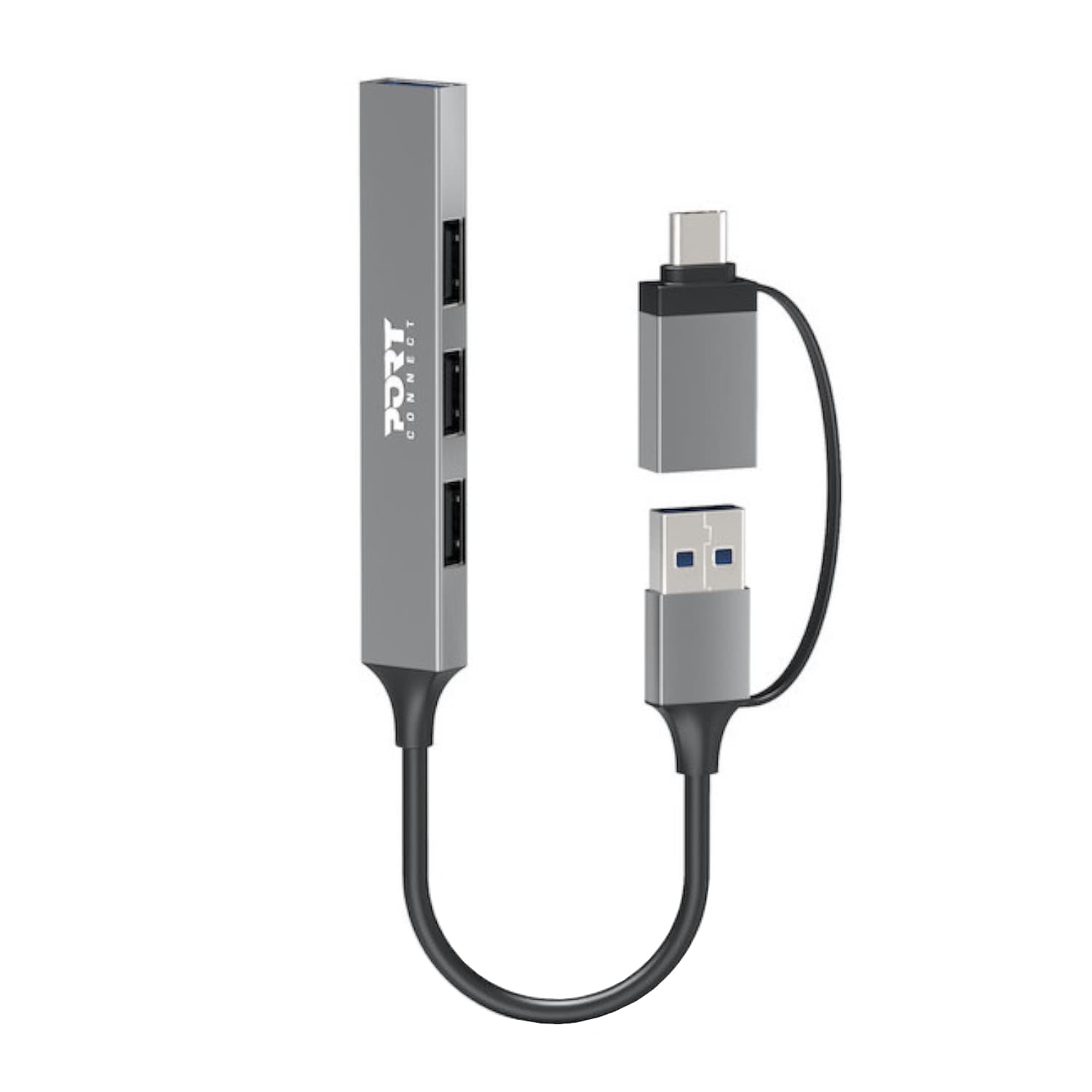Port Connect USB Type-C to 4-port USB-A 3.0/2.0 Hub — image 1