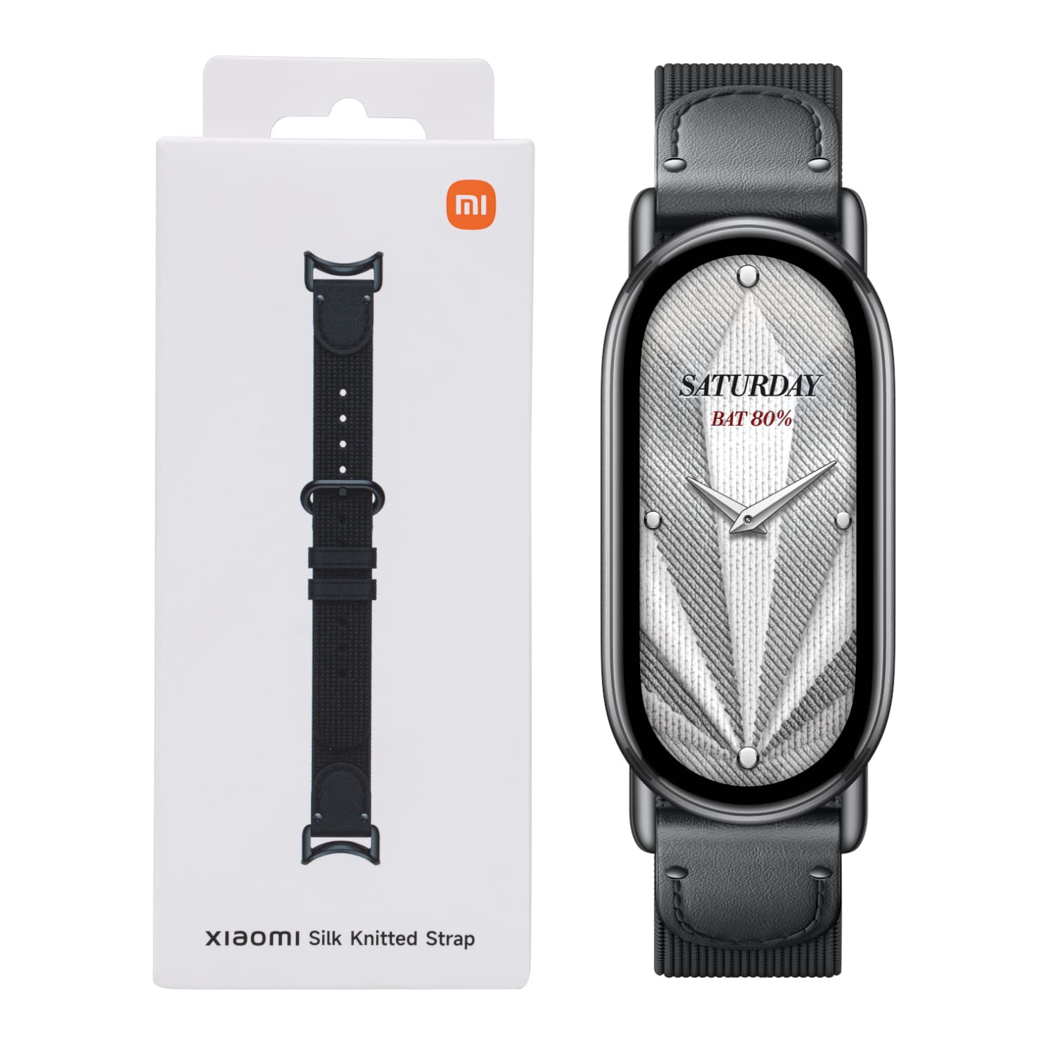 Xiaomi Smart Band 10 Knitted Silk Strap - Ebony Black — image 1