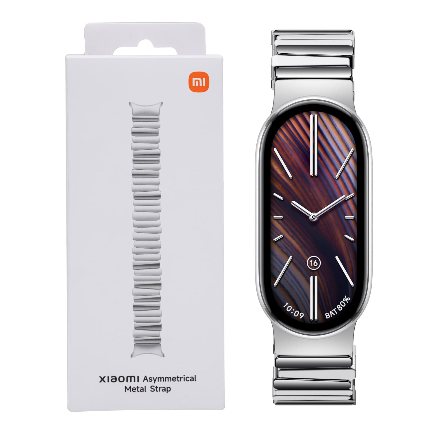 Xiaomi Smart Band 10 Asymmetrical Metal Strap – Silver — image 1