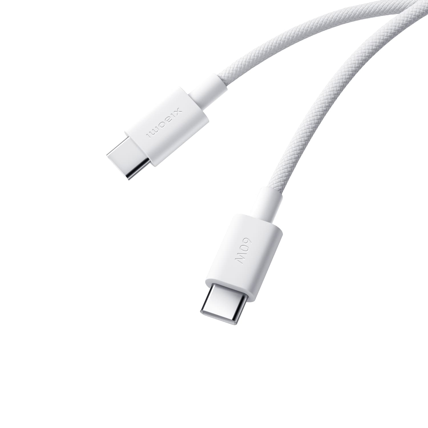 Xiaomi 3A Braided USB Type-C to USB Type-C Cable 1M - White — image 1