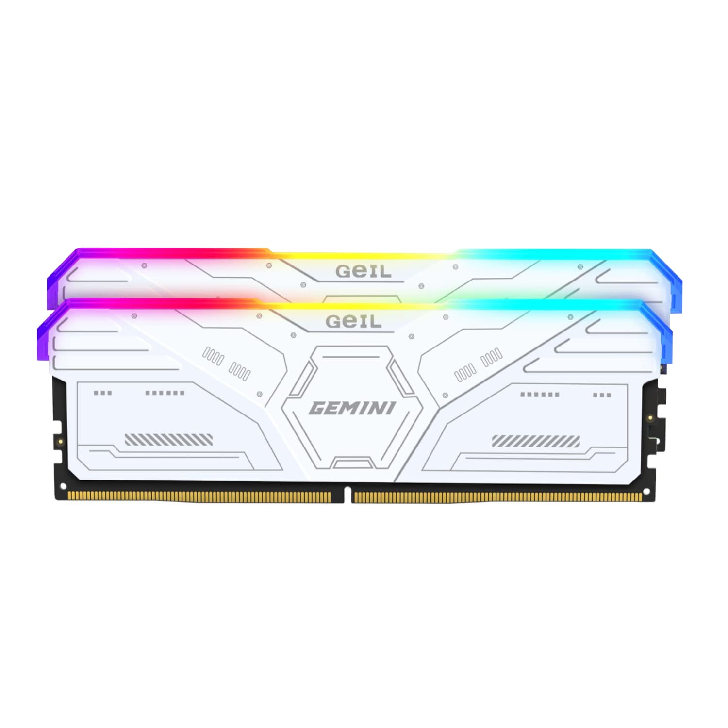 GeIL Gemini RGB 32GB DDR5 6000MHz Desktop Gaming Memory Kit (2 x 16GB) – White — image 1