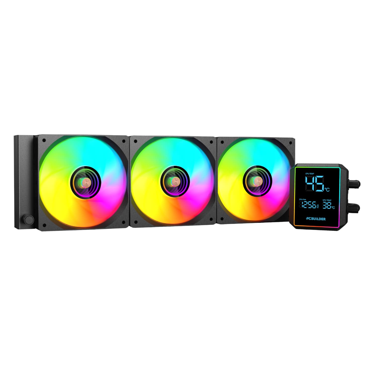 PCBuilder BLIZZARD FREEZE 360mm AIO ARGB Liquid CPU Cooler - Black — image 1