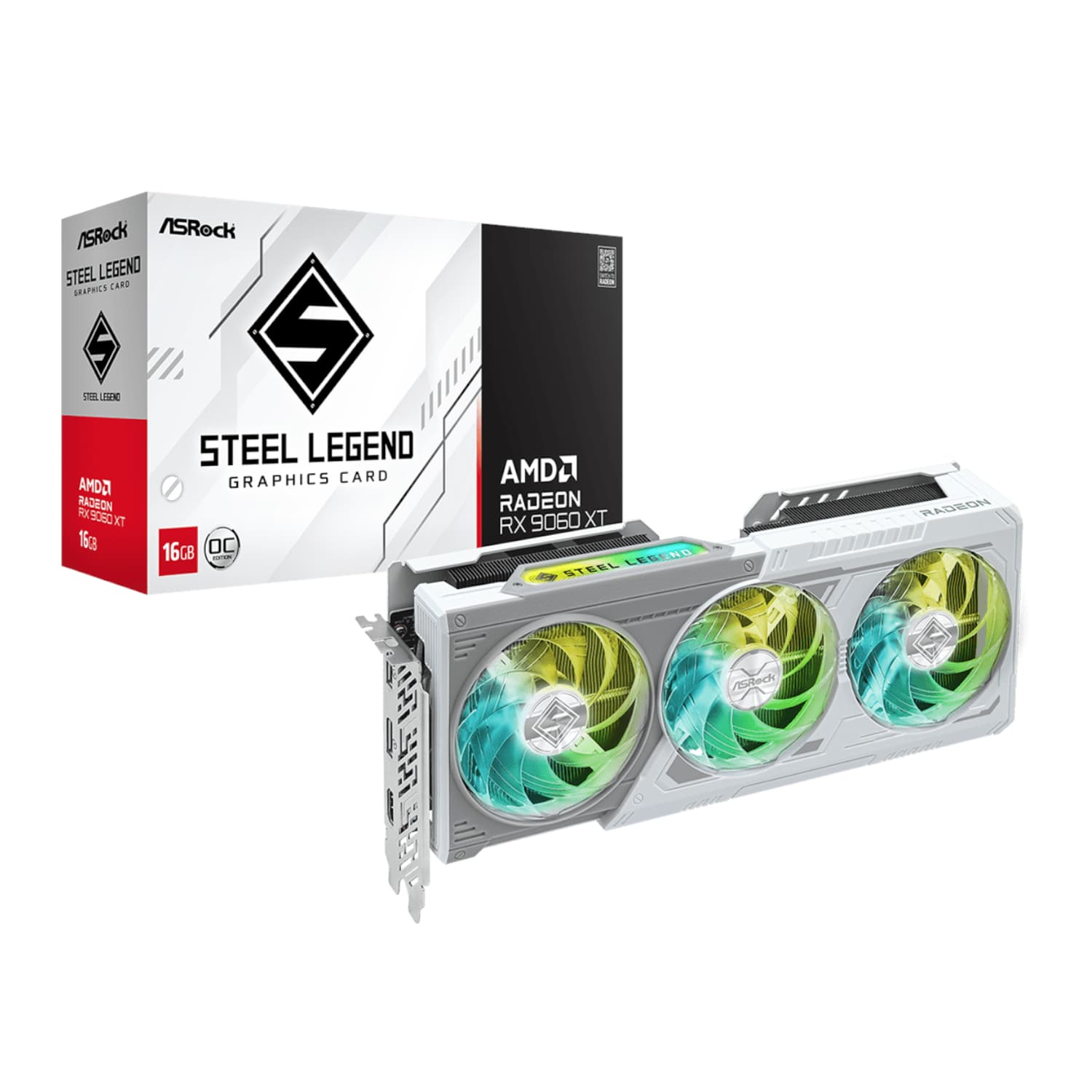 ASRock Radeon RX9060 XT Steel Legend 16G Graphics Card — image 1