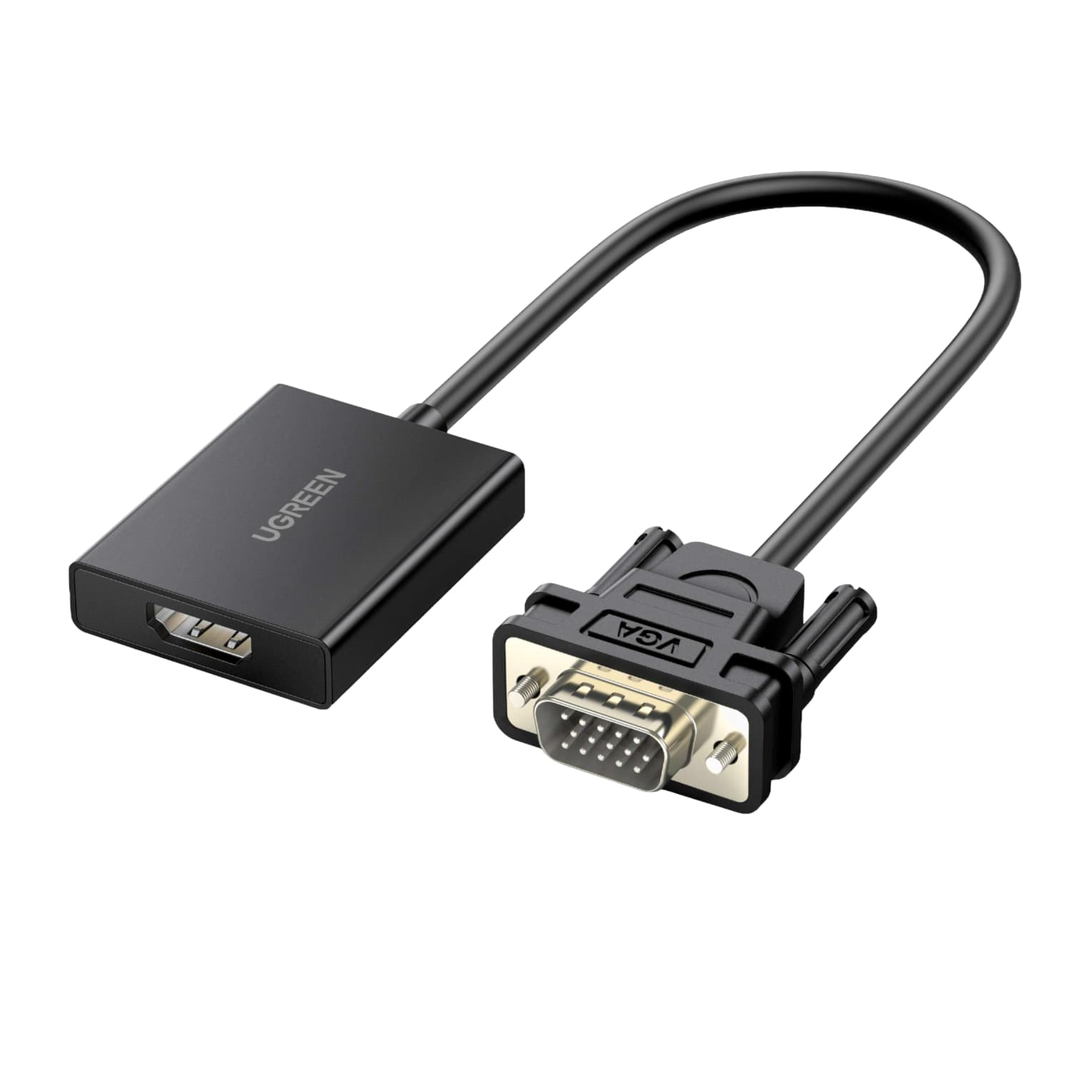 UGREEN VGA to HDMI Converter | Male to Female | 1080P Full HD – Black — image 1