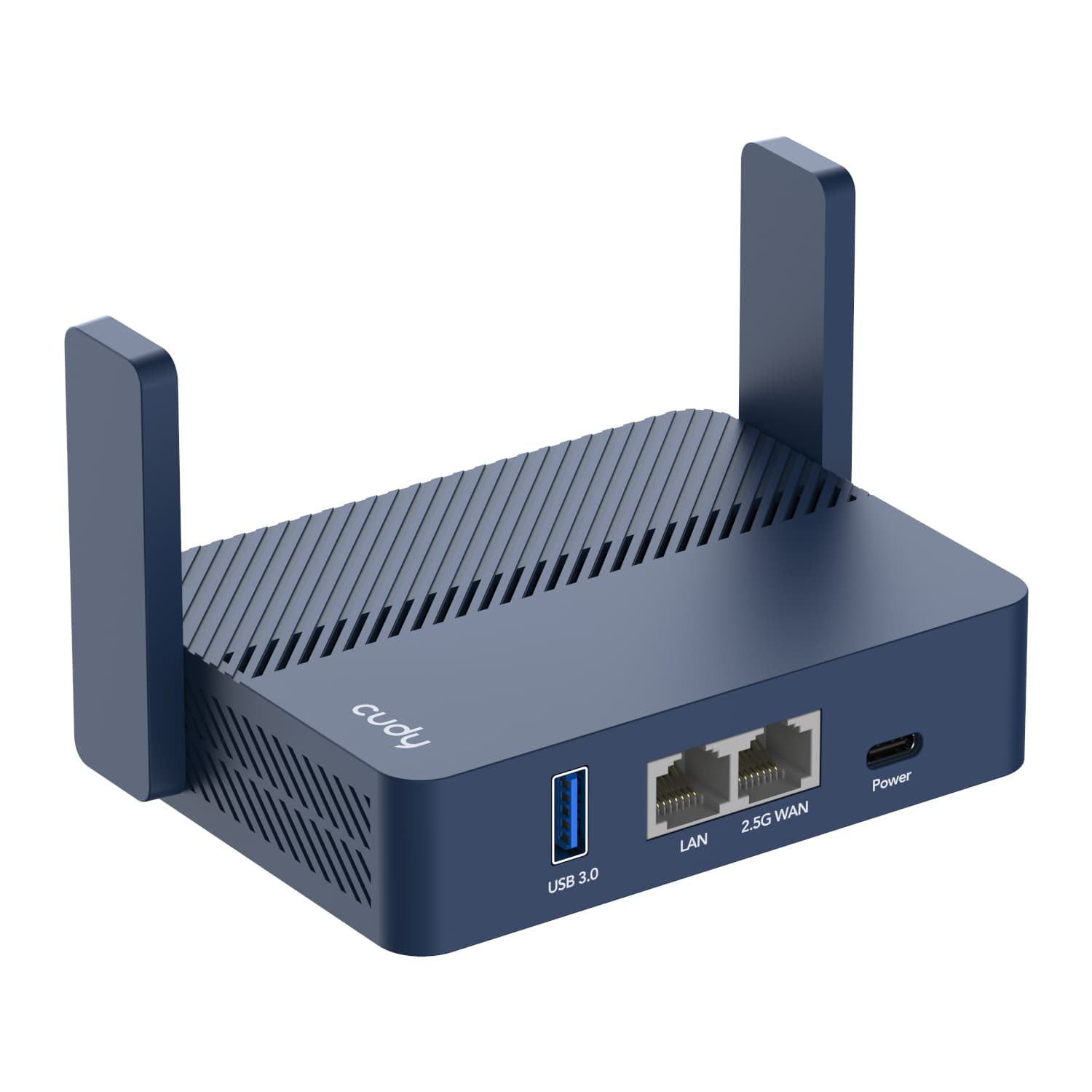 Cudy AX3000 2.5G Wi-Fi 6 Mini VPN Travel Router - Navy Blue — image 1