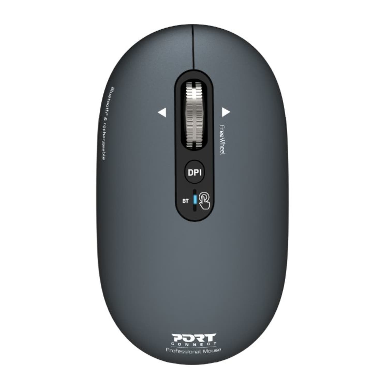 Port Connect PURE MAC Rechargeable Wireless and Bluetooth Mouse - Shadow — image 1