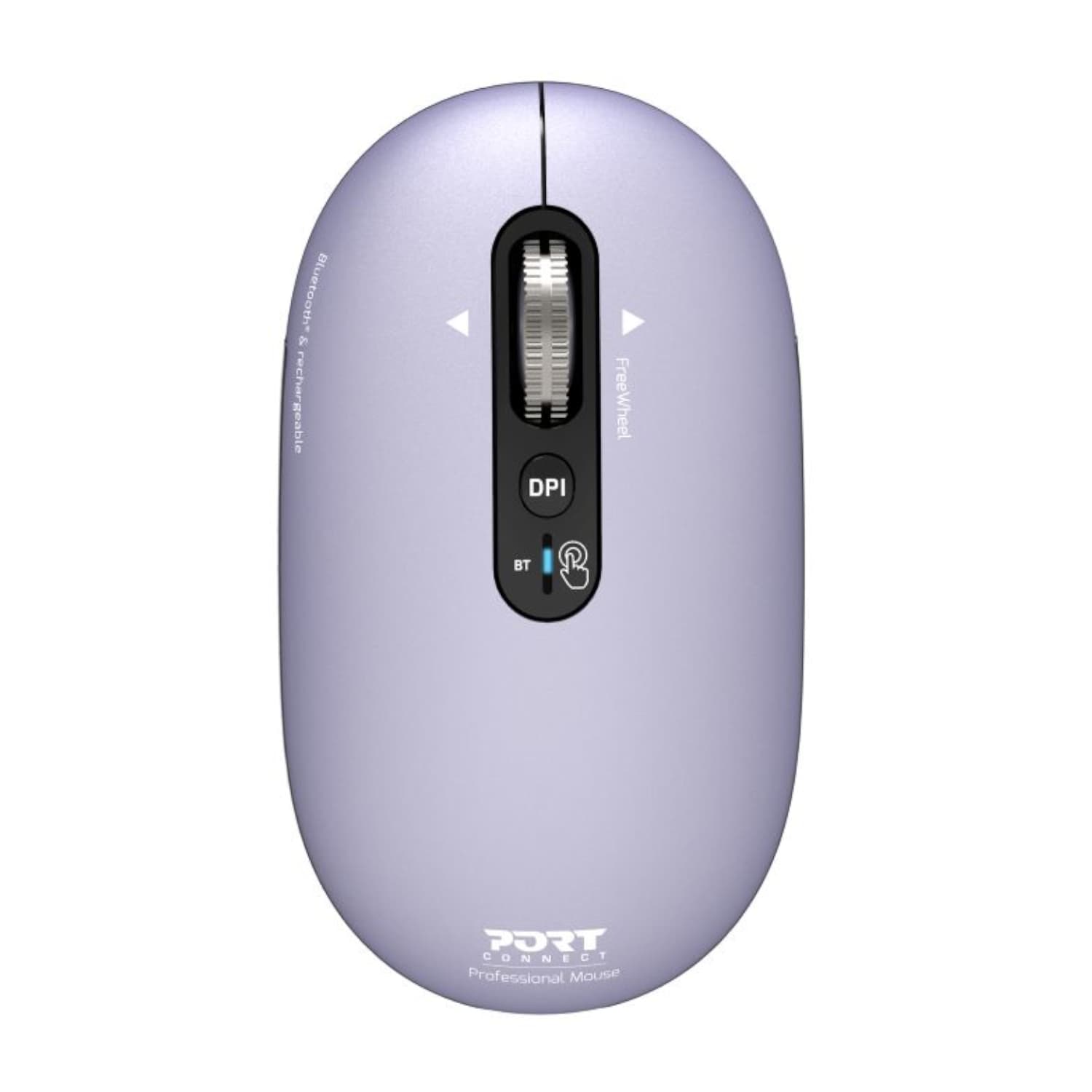 Port Connect PURE MAC Rechargeable Wireless and Bluetooth Mouse - Iris — image 1
