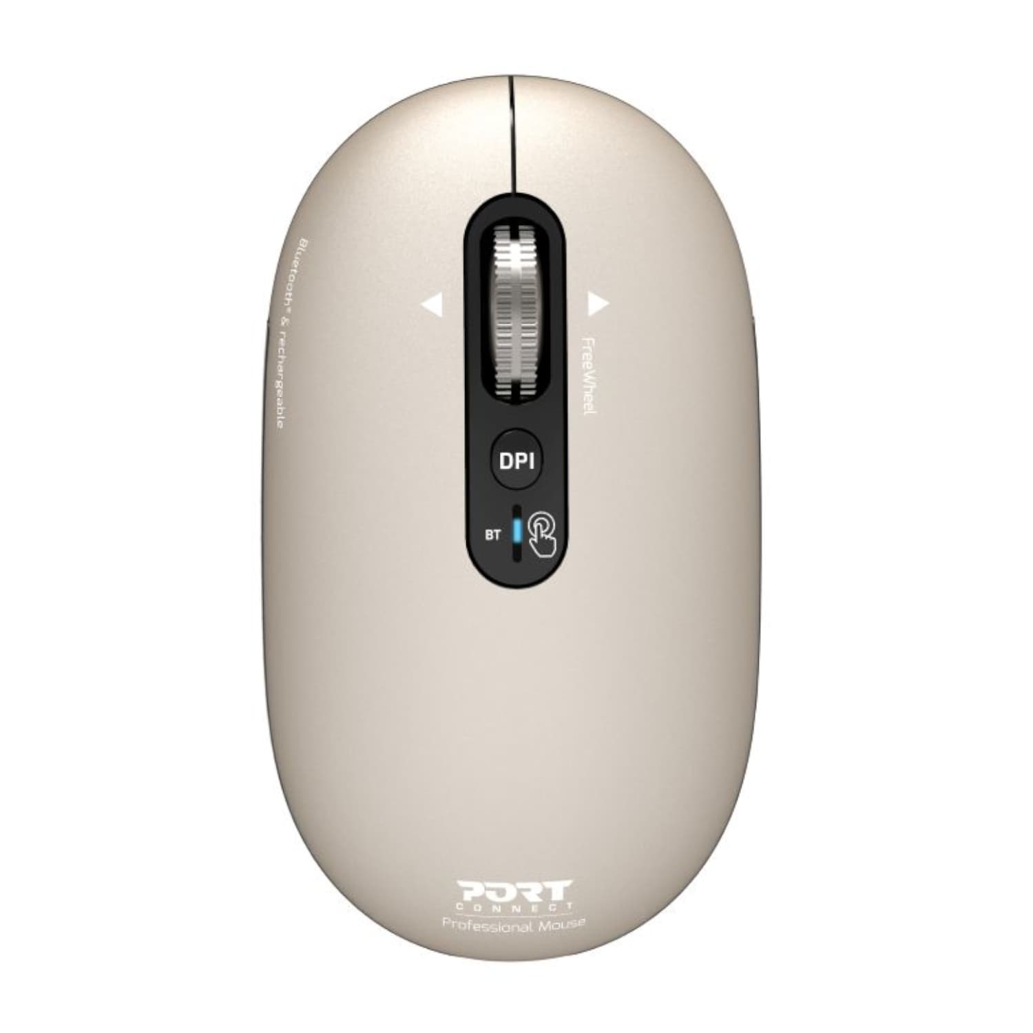 Port Connect PURE MAC Rechargeable Wireless and Bluetooth Mouse - Pearl — image 1
