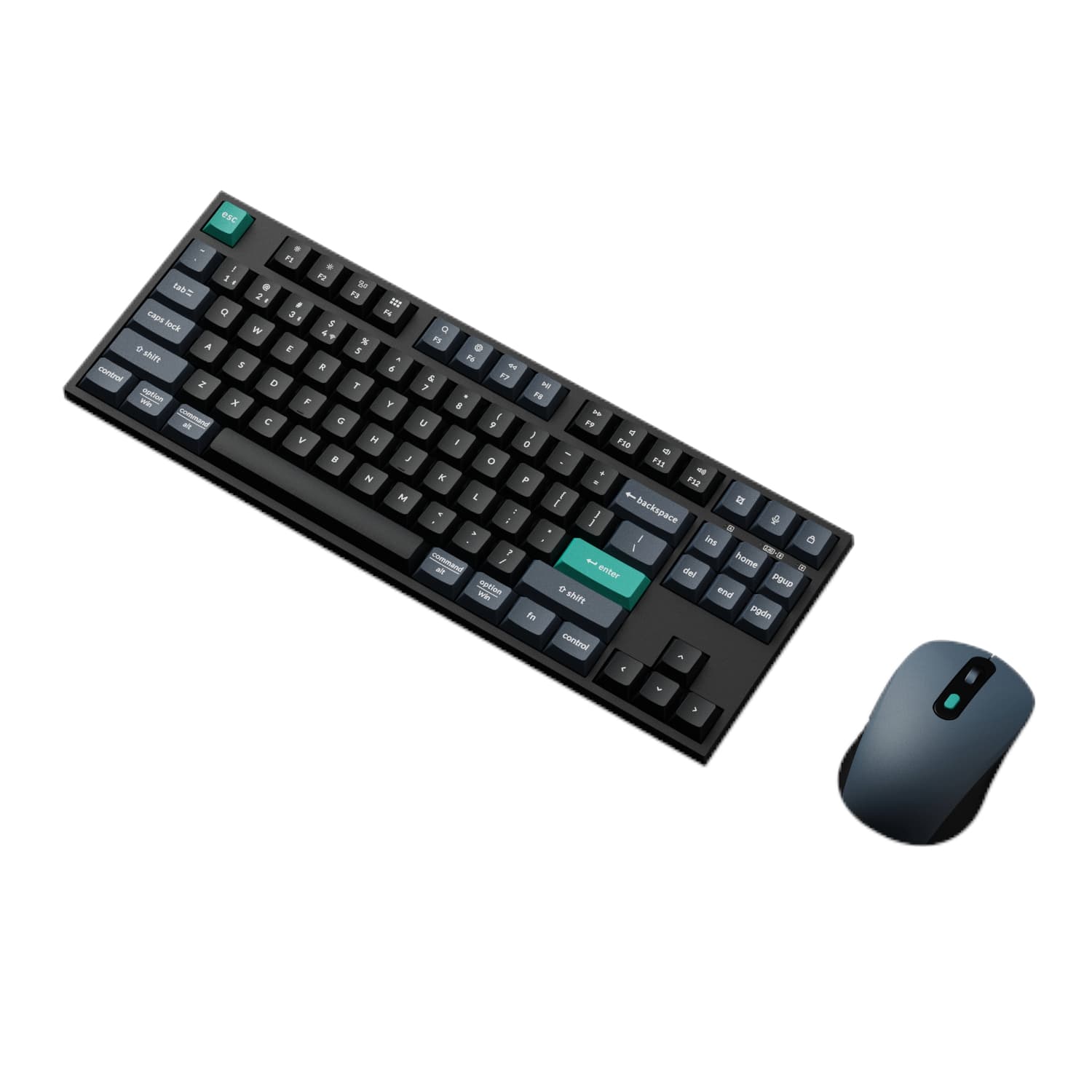 Keychron B33 80% TKL Wireless Keyboard and Mouse Combo – Black/Green — image 1
