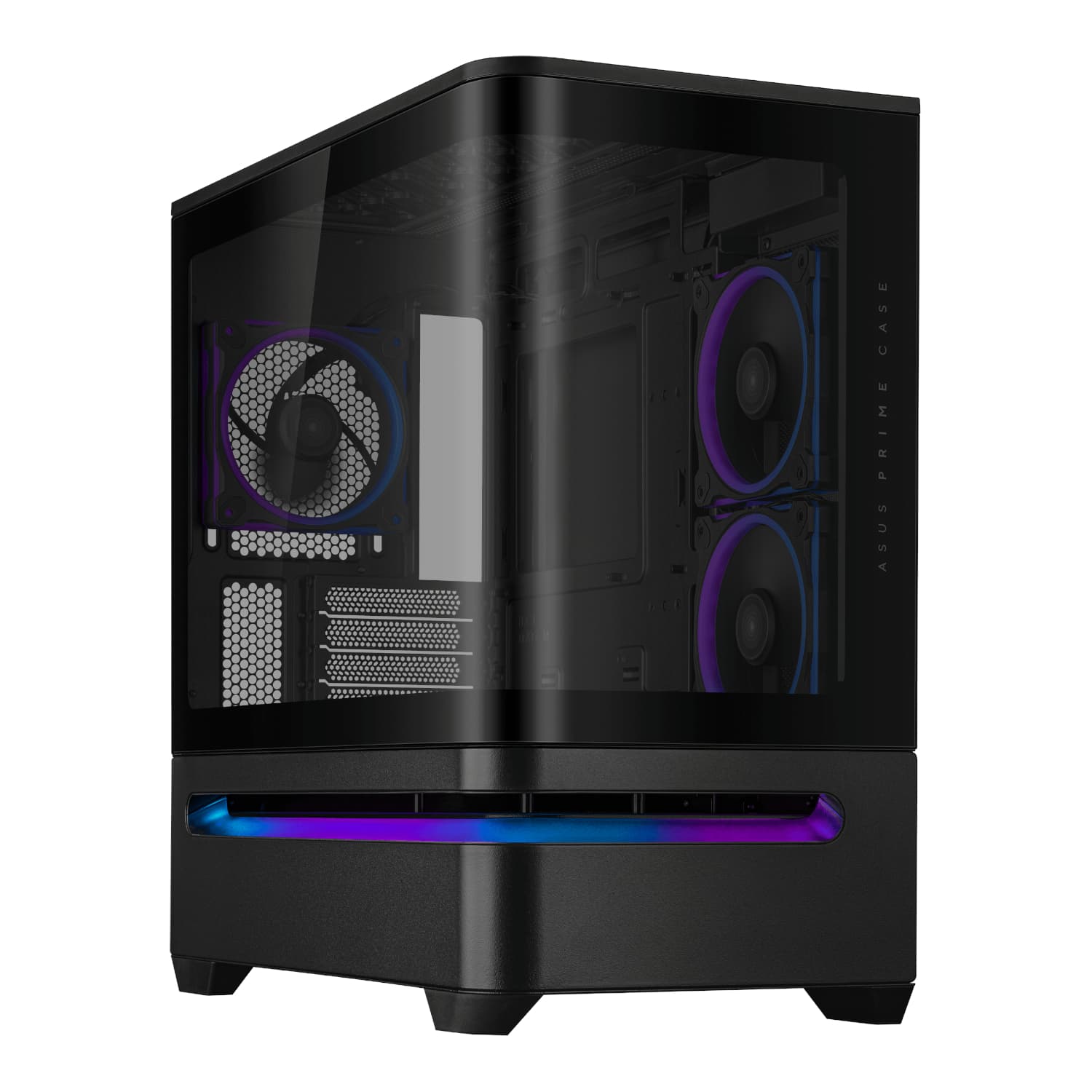 Asus Prime AP202 ARGB Curved Tempered Glass Micro-ATX Chassis – Black — image 1